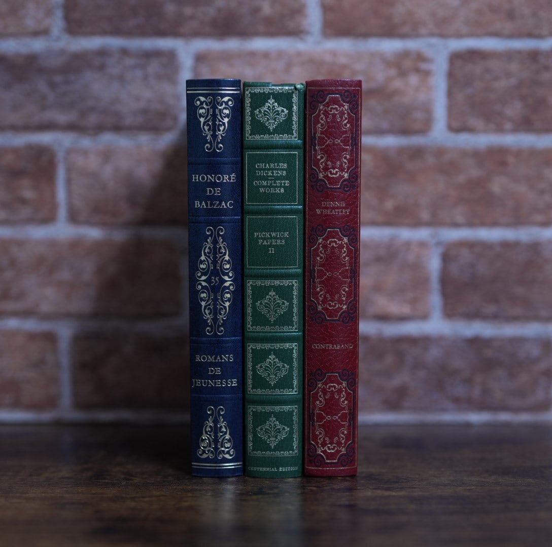 Vintage Book【赤と青と緑の洋書】3冊 アンティーク 古書 洋書