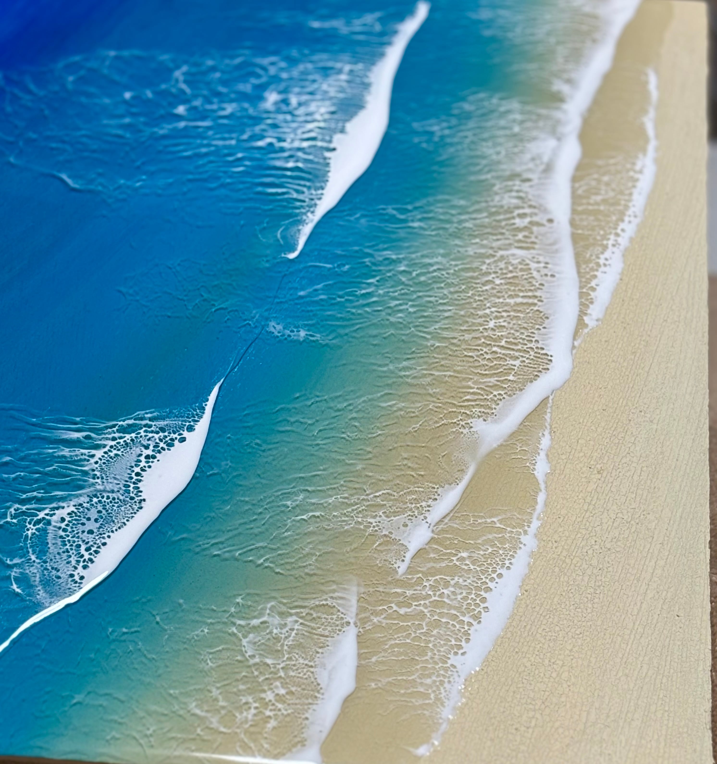 オーシャンレジンアートパネル 31㎝×28㎝ | Shine the Blue(シャインザ