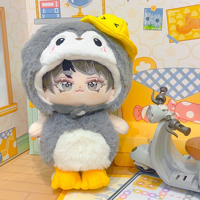 ミニ洋服 20cm 着せ替えぬいぐる服 ペンギンジャンプスーツ ぬいぐるみ