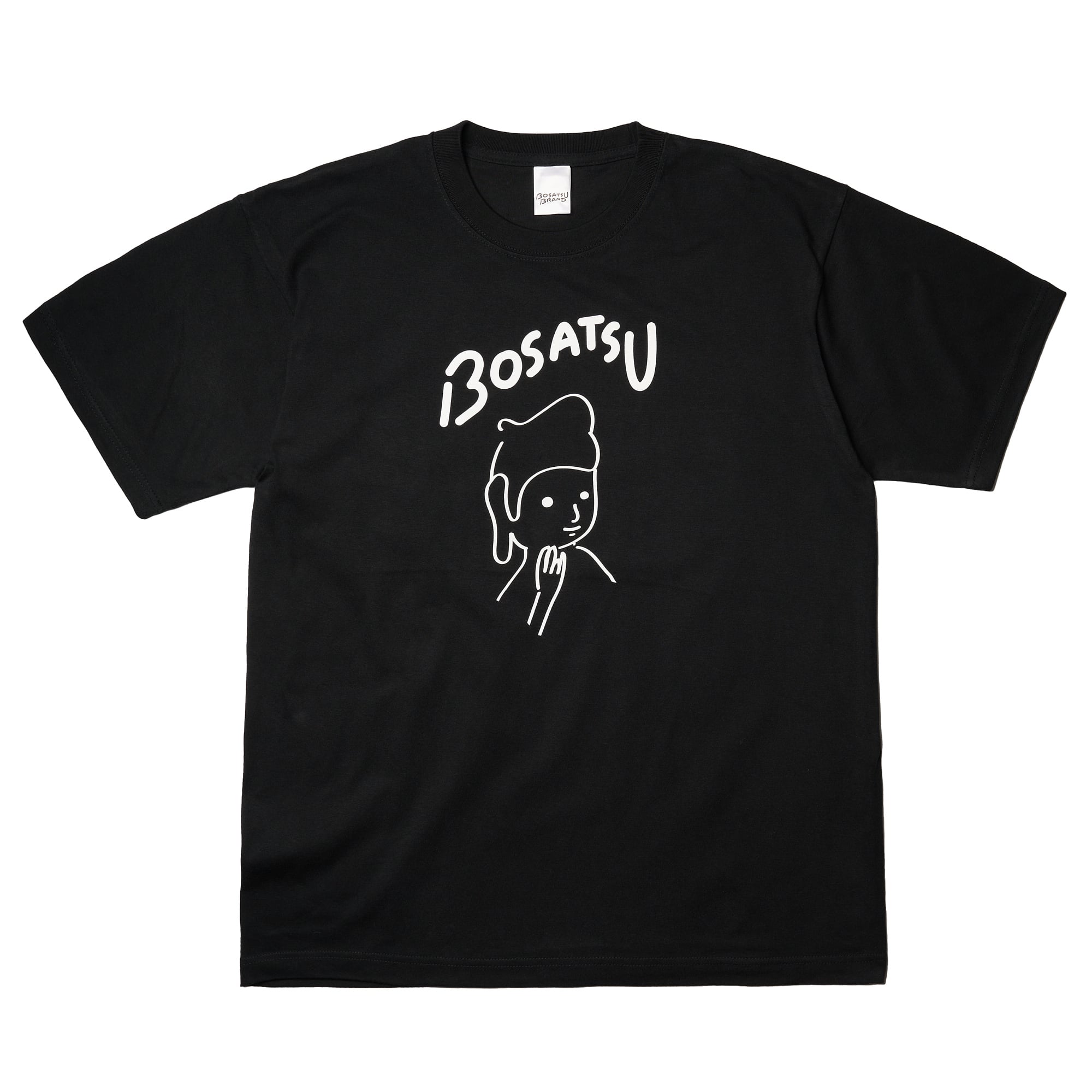 弥勒菩薩 仏像 Tシャツ (プリント) ブラック 6.2oz(XS〜XXL) | BOSATSU
