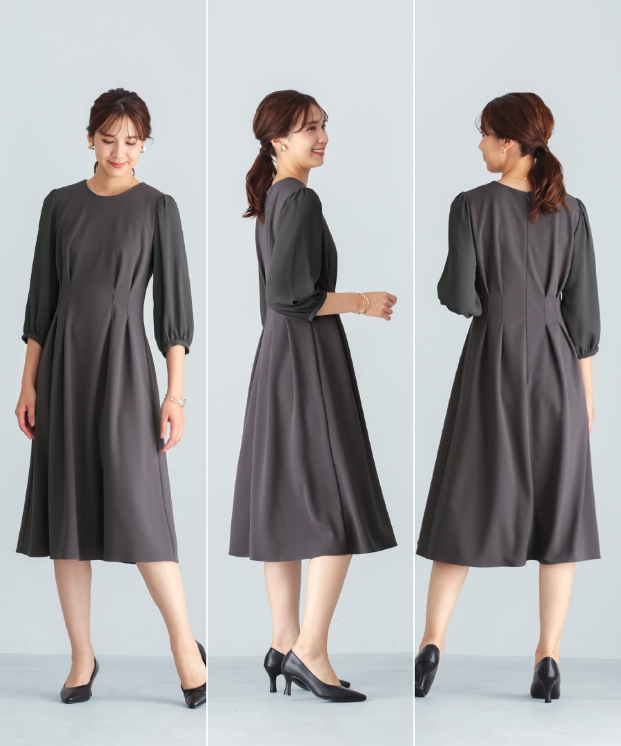 洗えて動けるワーママワンピ【手洗いできるハイストレッチジョーゼット