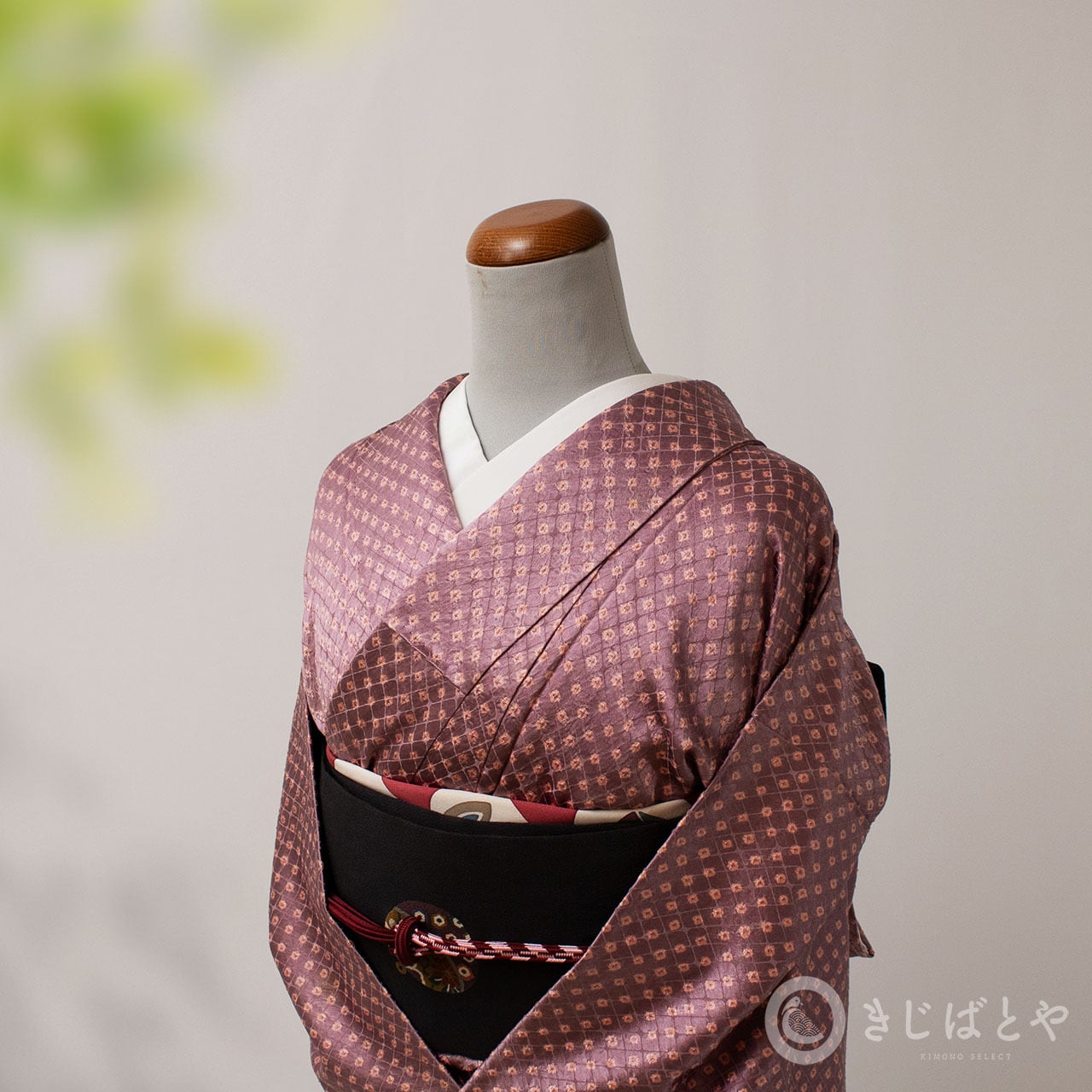 正絹綸子 京藤色の総絞り 袷 | きじばとや