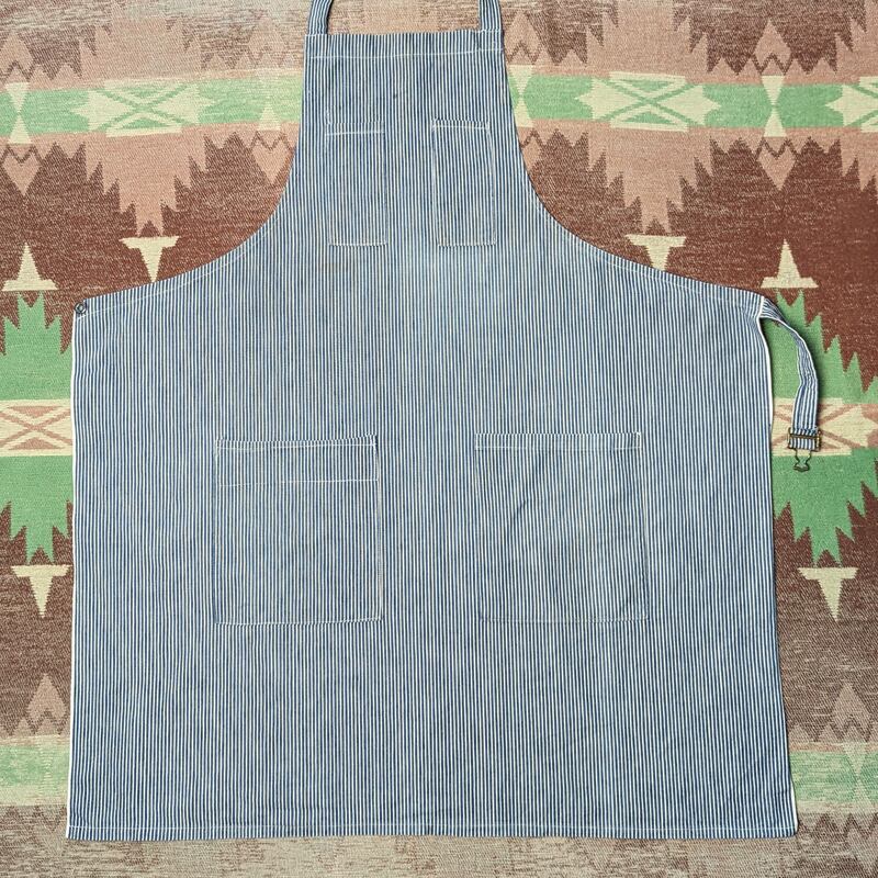 40's 40年代 ヴィンテージ インディゴ ストライプ ワークエプロン 40's