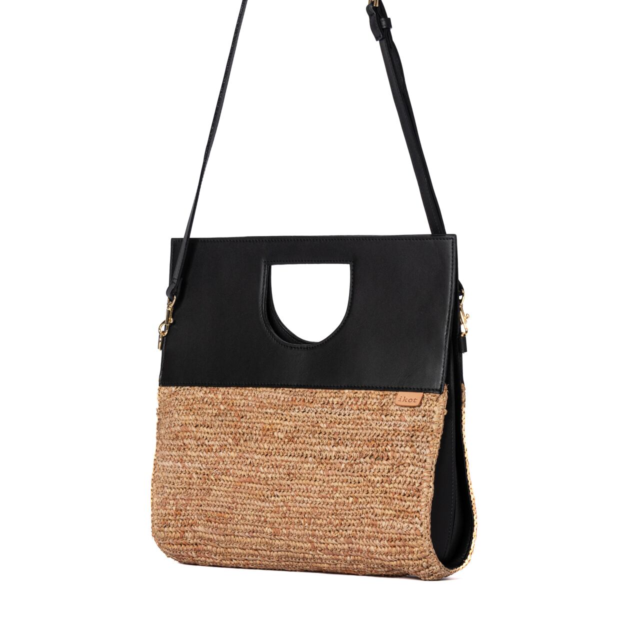 レザー×ラフィア 2WAYバッグ(IK224008) | ikot（イコット）