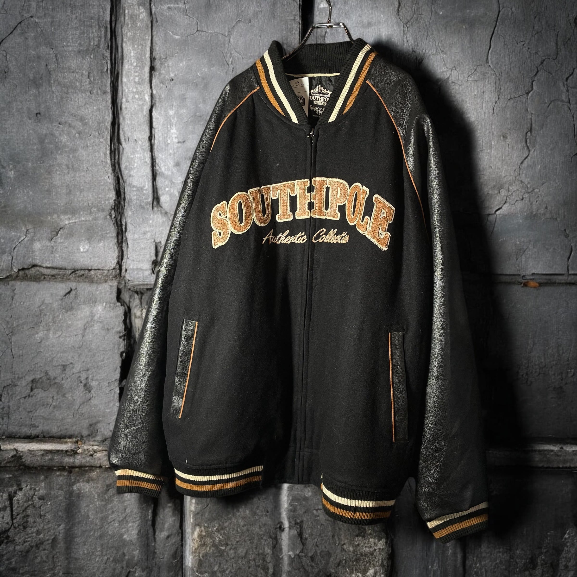 SOUTH POLE スタジャン 超ビッグサイズ サウスポール 袖レザー | 古着