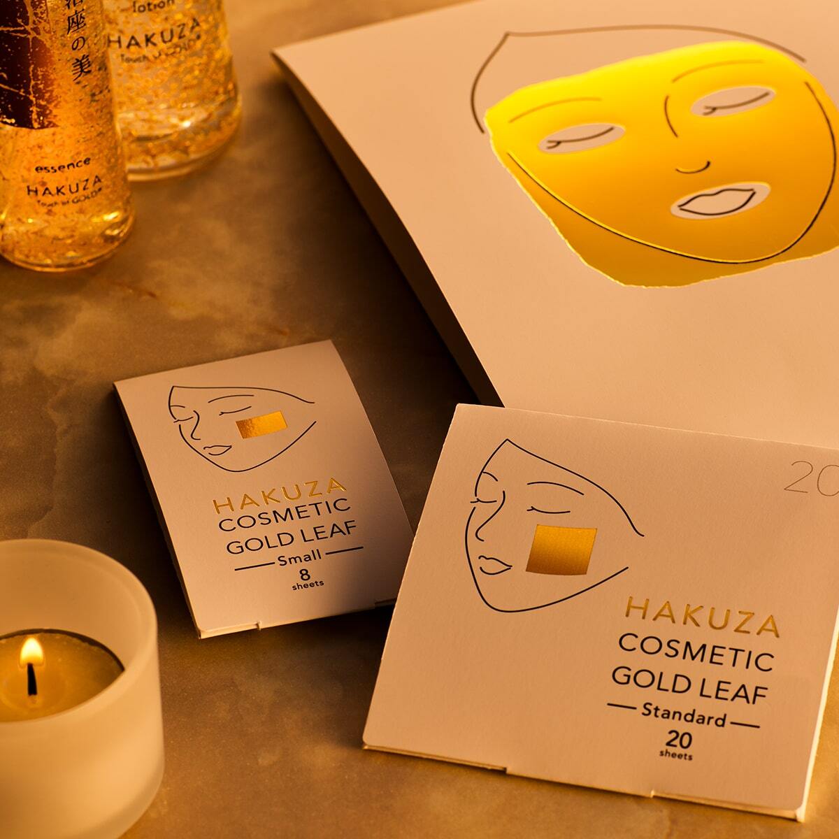COSMETIC GOLD LEAF Facial Mask 美容金箔 フェイスマスク 1枚入