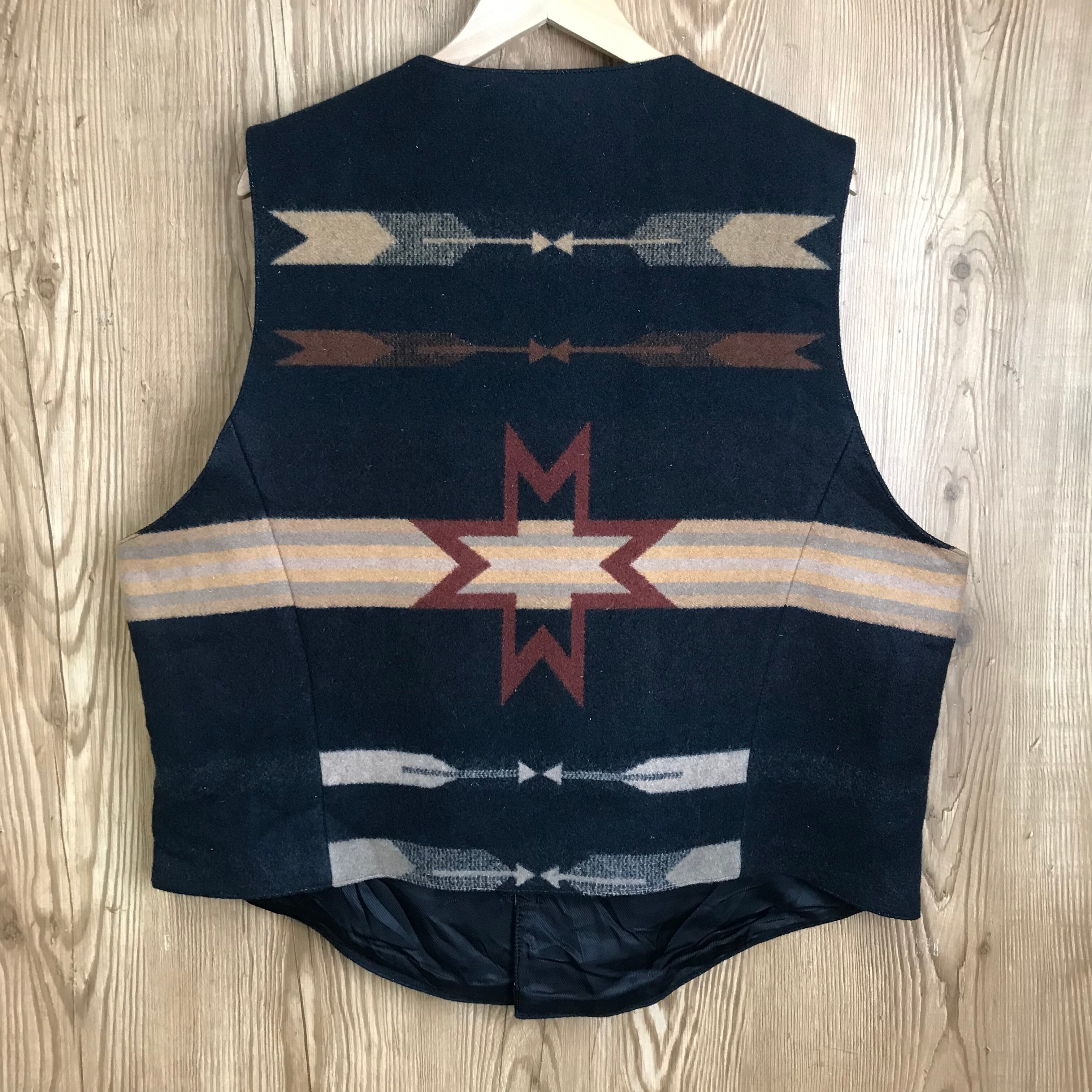 USA製 PENDLETON ペンドルトン ブラックベース ネイティブ柄 ウール