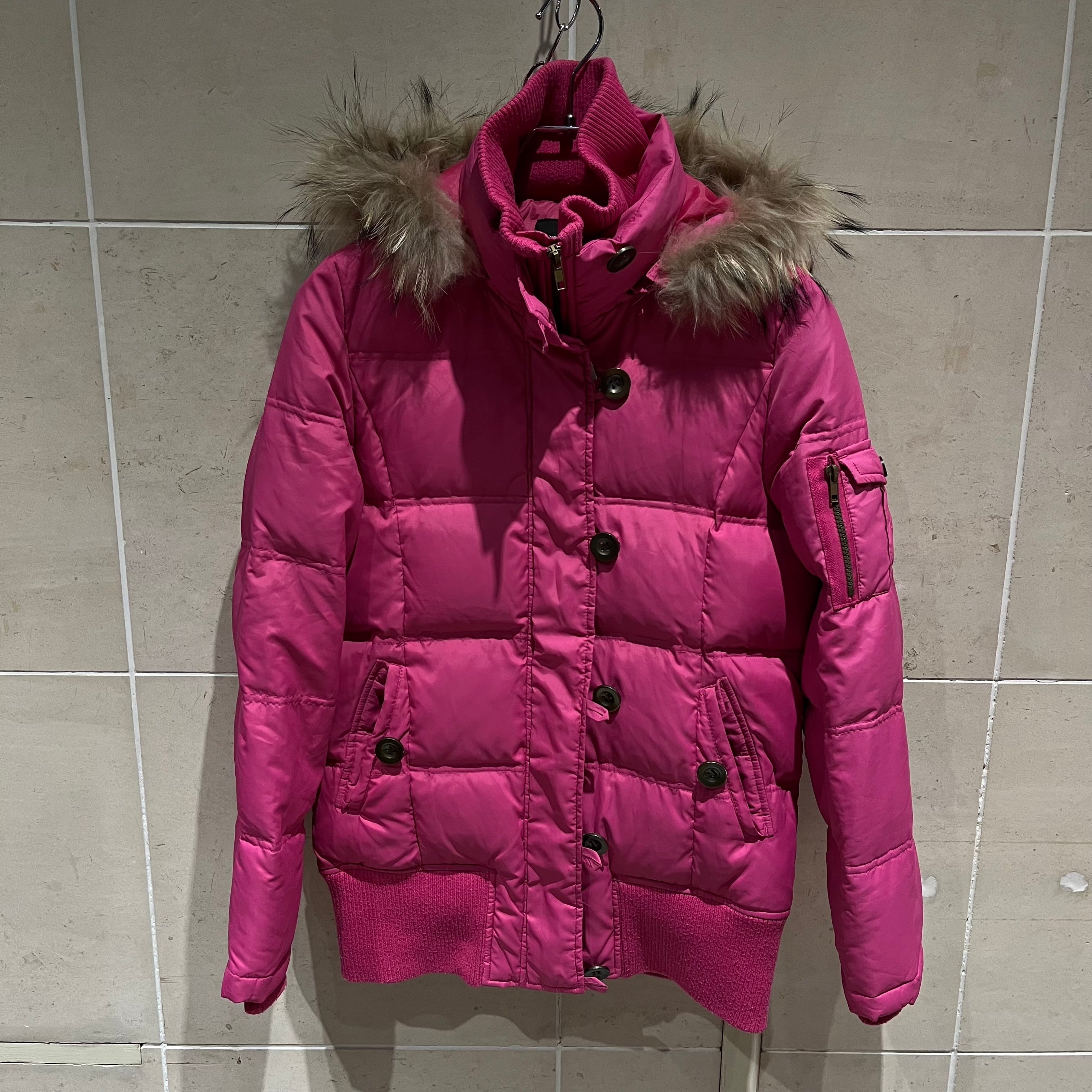 ファーダウンジャケット 平成 ピンク y2k | 古着屋 PINK