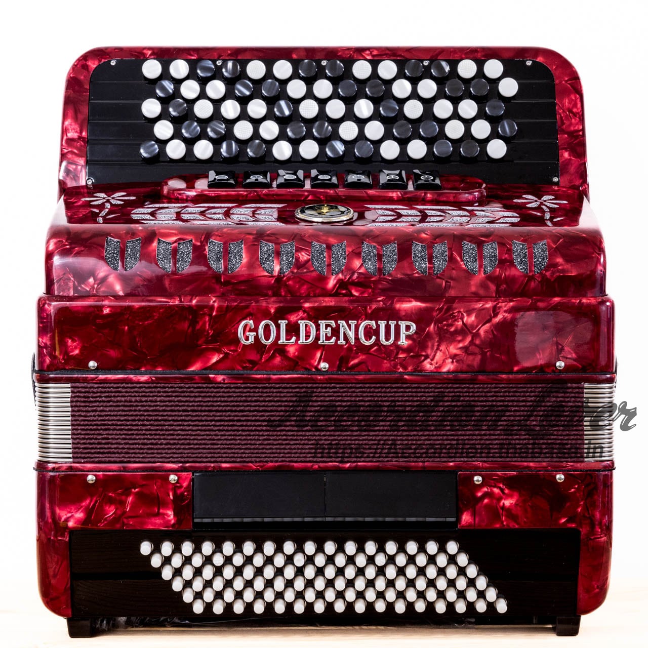 1台限定即納品！】ボタン式アコーディオン Goldencup JH5096C 赤色(70