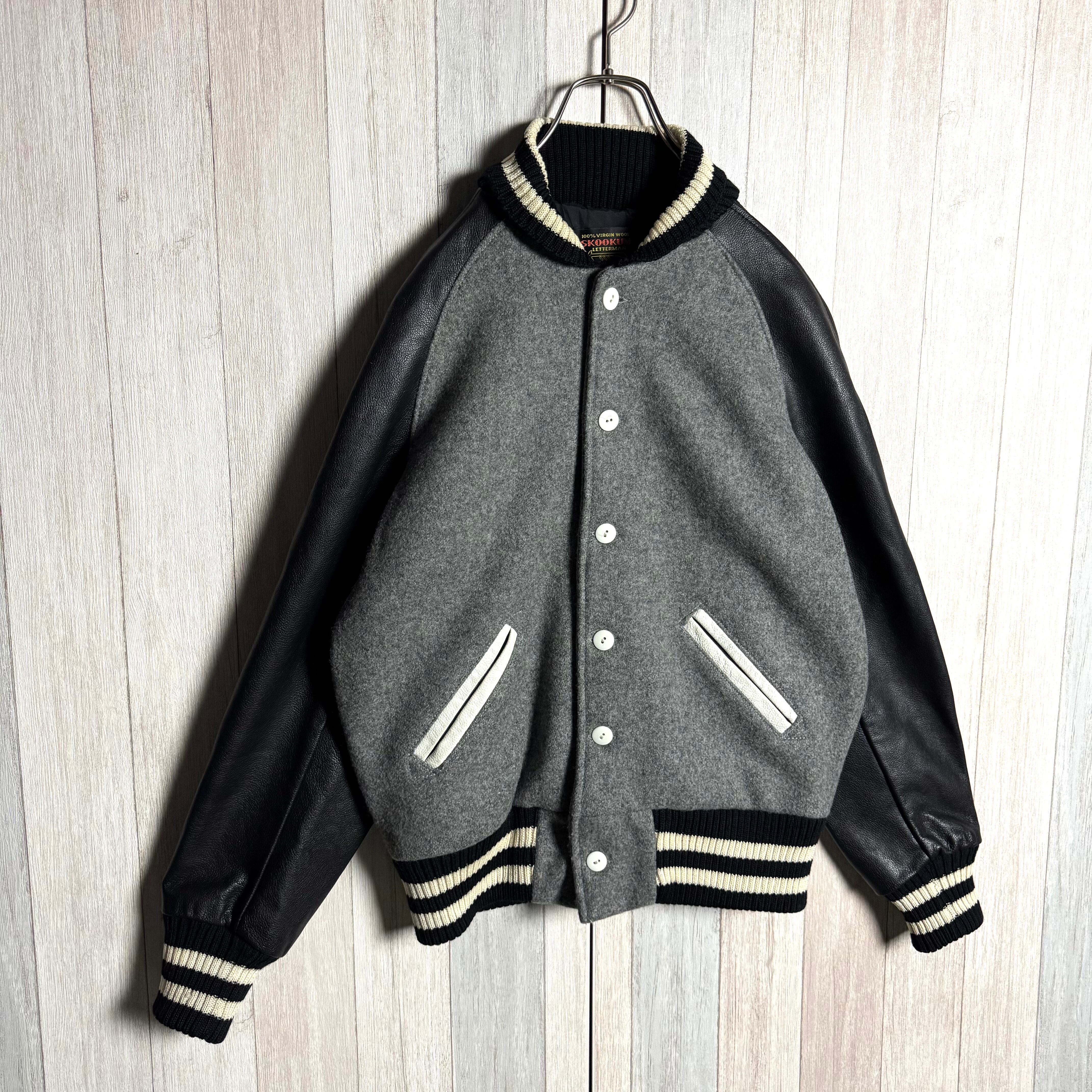 USA製 SKOOKUM スクーカム アワードジャケット 袖レザー スタジャン
