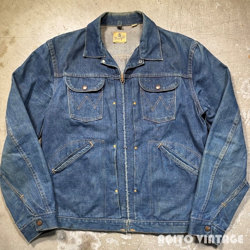 60's WRANGLER ラングラー 24MJZ デニムジャケット 後期型 縦ベル