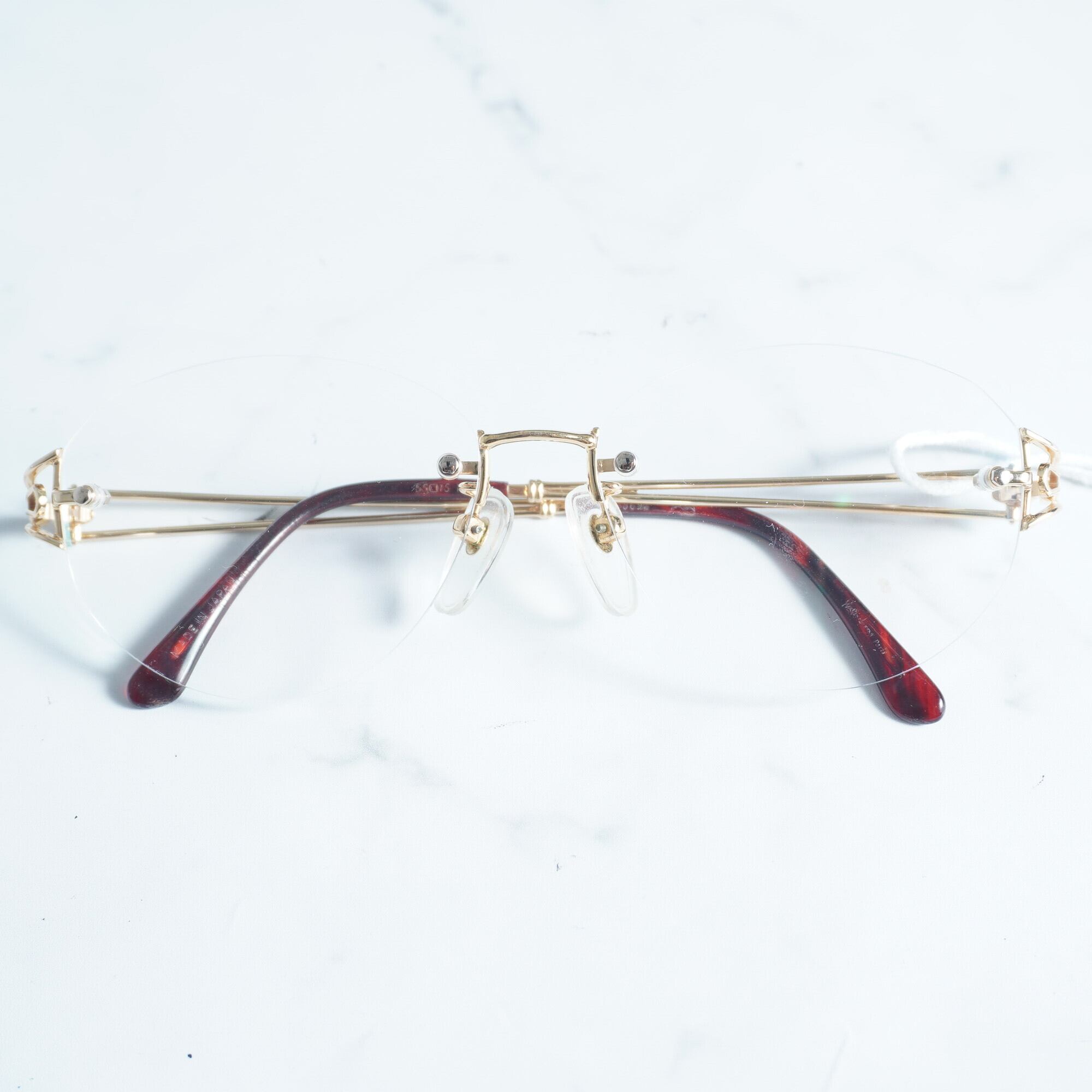 Yves Saint Laurent】イブサンローラン YSLロゴ刻印メタルフレーム