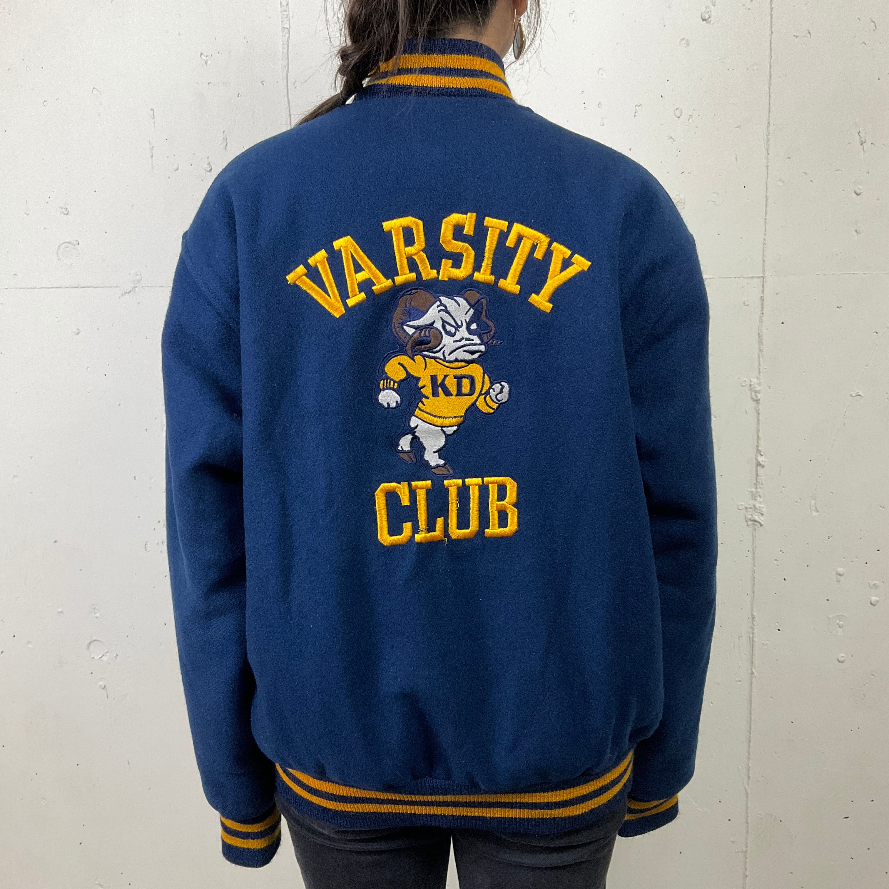 USA製 H&L LTEAMSALES.INC 刺繍 カレッジチーム ウール スタジャン