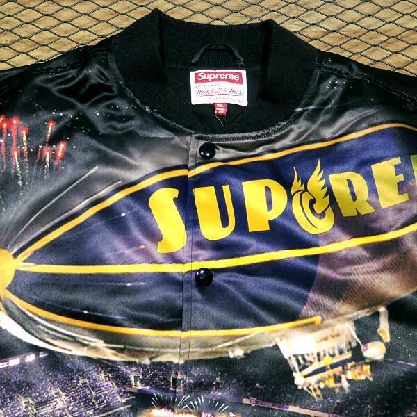 SUPREME x Mitchell & Ness 22SS STADIUM SATIN VARSITY JACKET サイズ