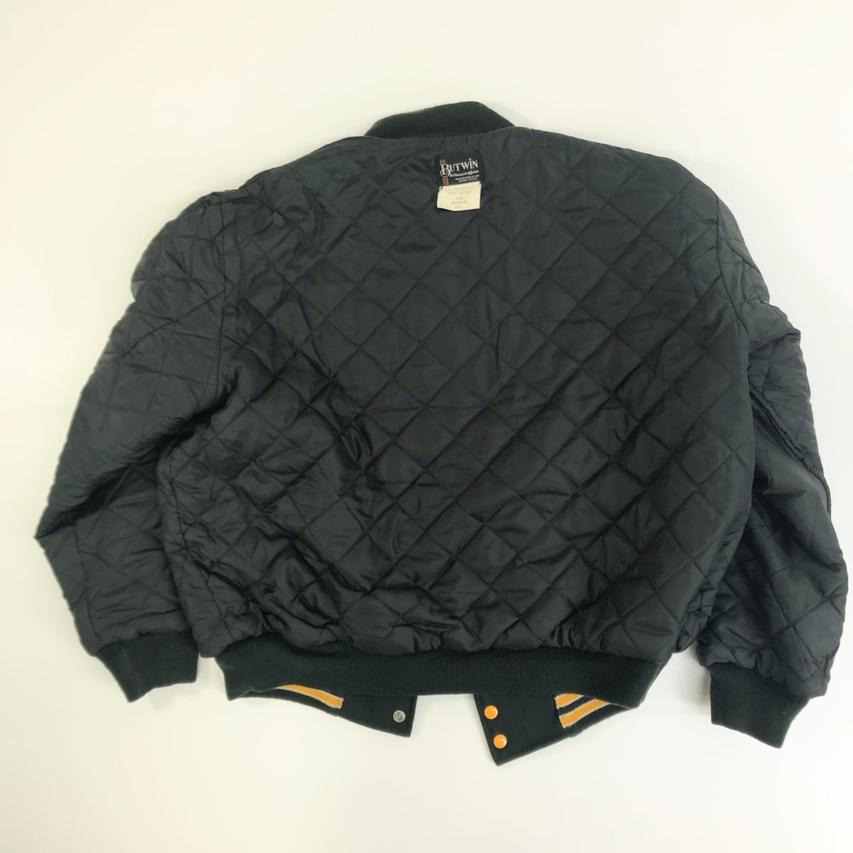BUTWIN バトウィン 80〜 90年代 USA製 黒タグ 袖革スタジャン ベース