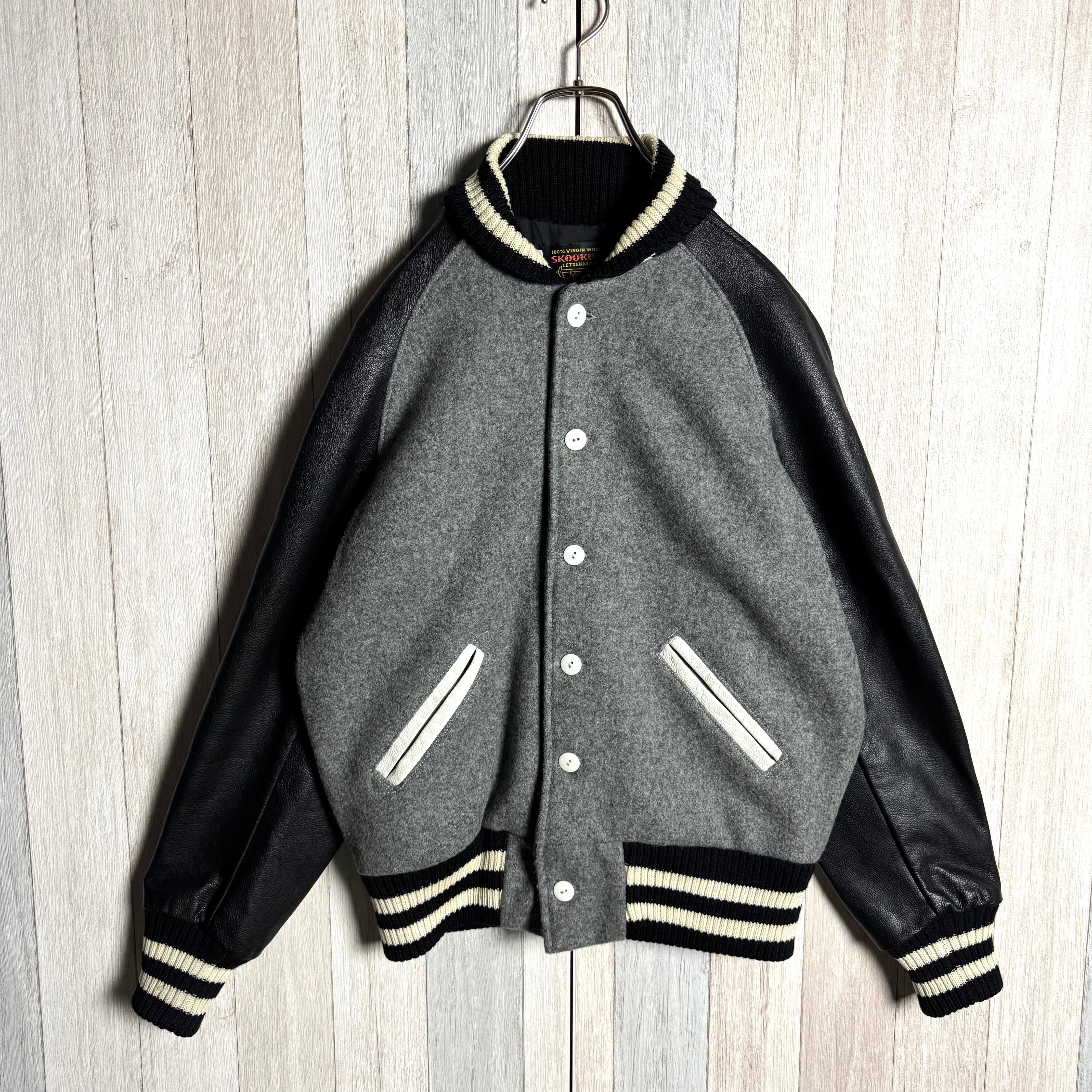 USA製 SKOOKUM スクーカム アワードジャケット 袖レザー スタジャン