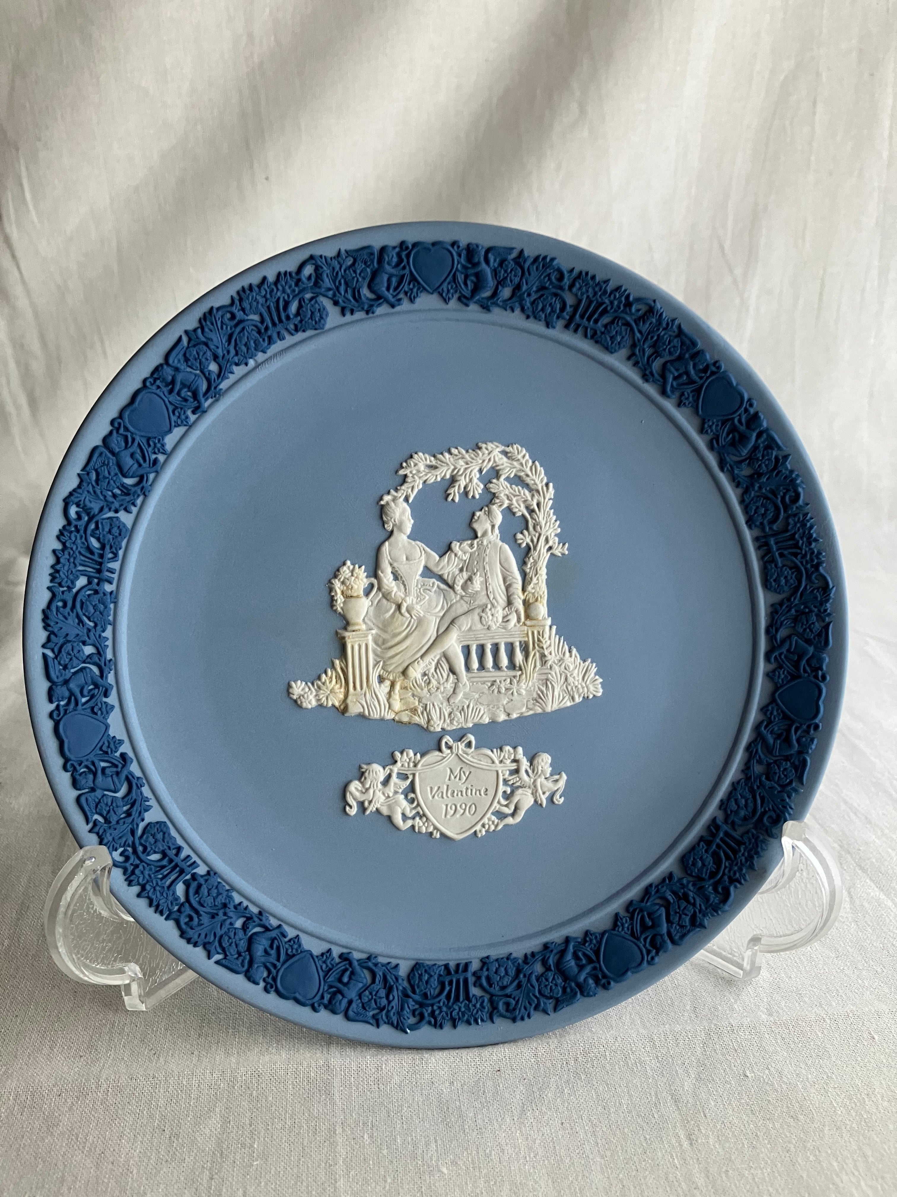 ♢英国製 スタッフォードシャー フローブルー裏印 1890年代〜1910年代