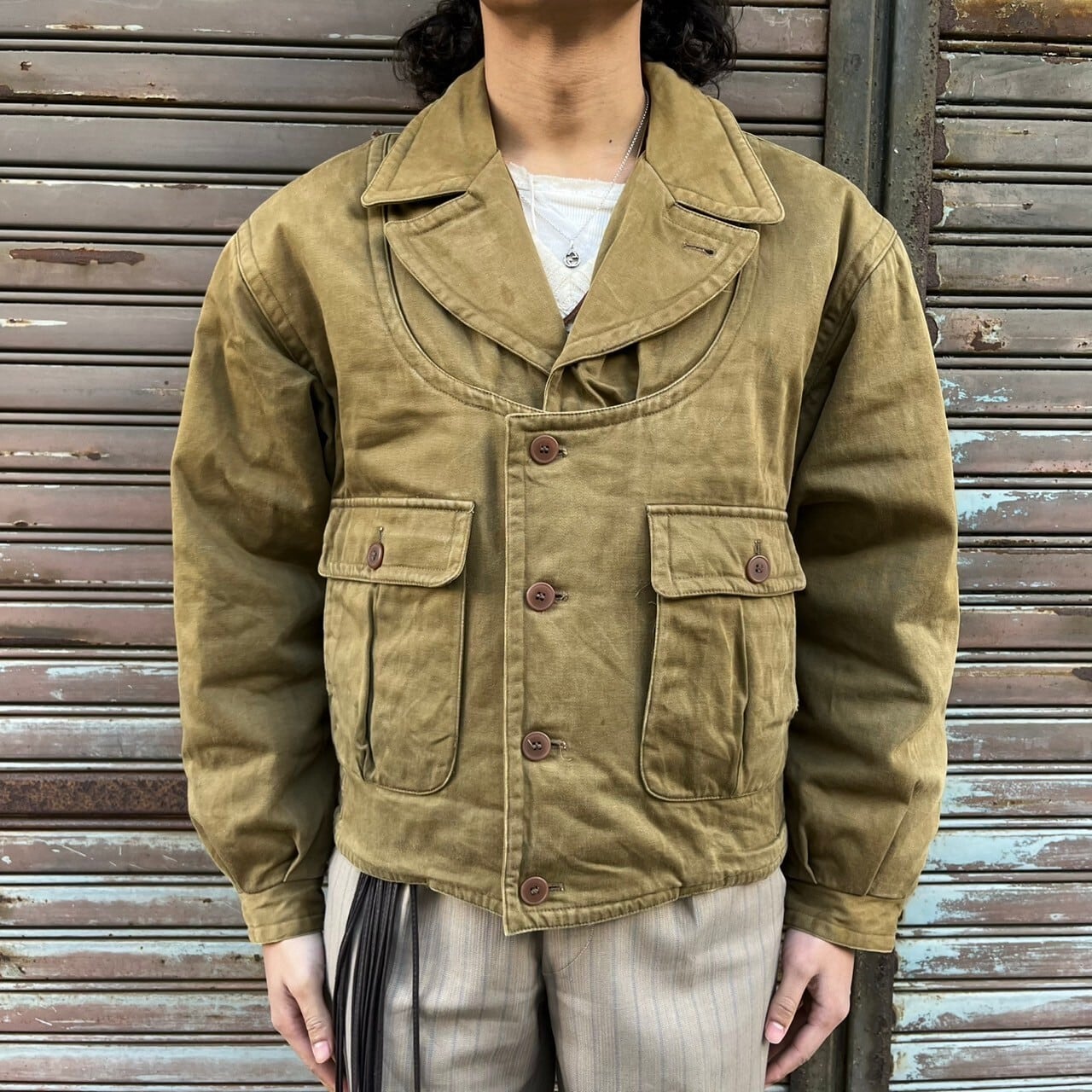 極上 80s GIORGIO ARMANI ジョルジオアルマーニ ヴィンテージ ボンバー