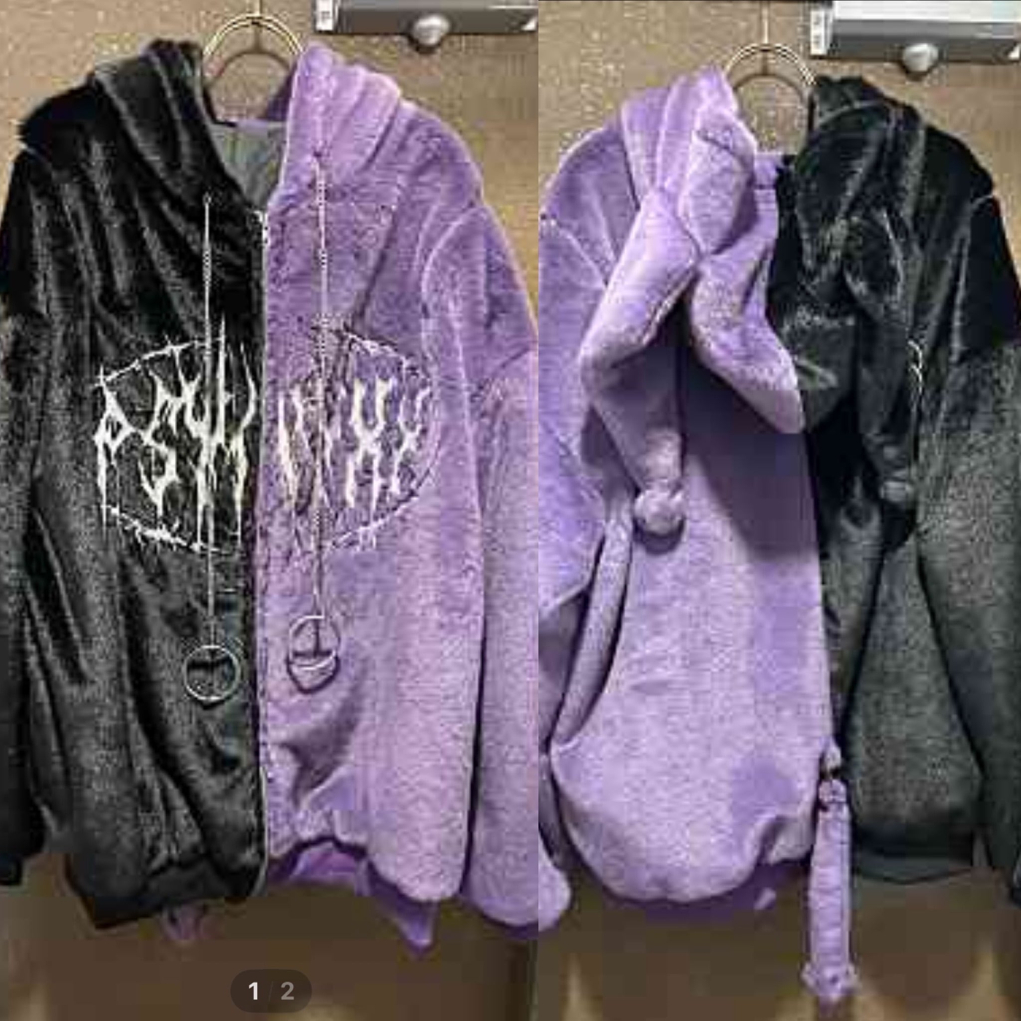 PSYNYXX デビル耳付きファーブルゾン 地雷系 グランジ サブカル