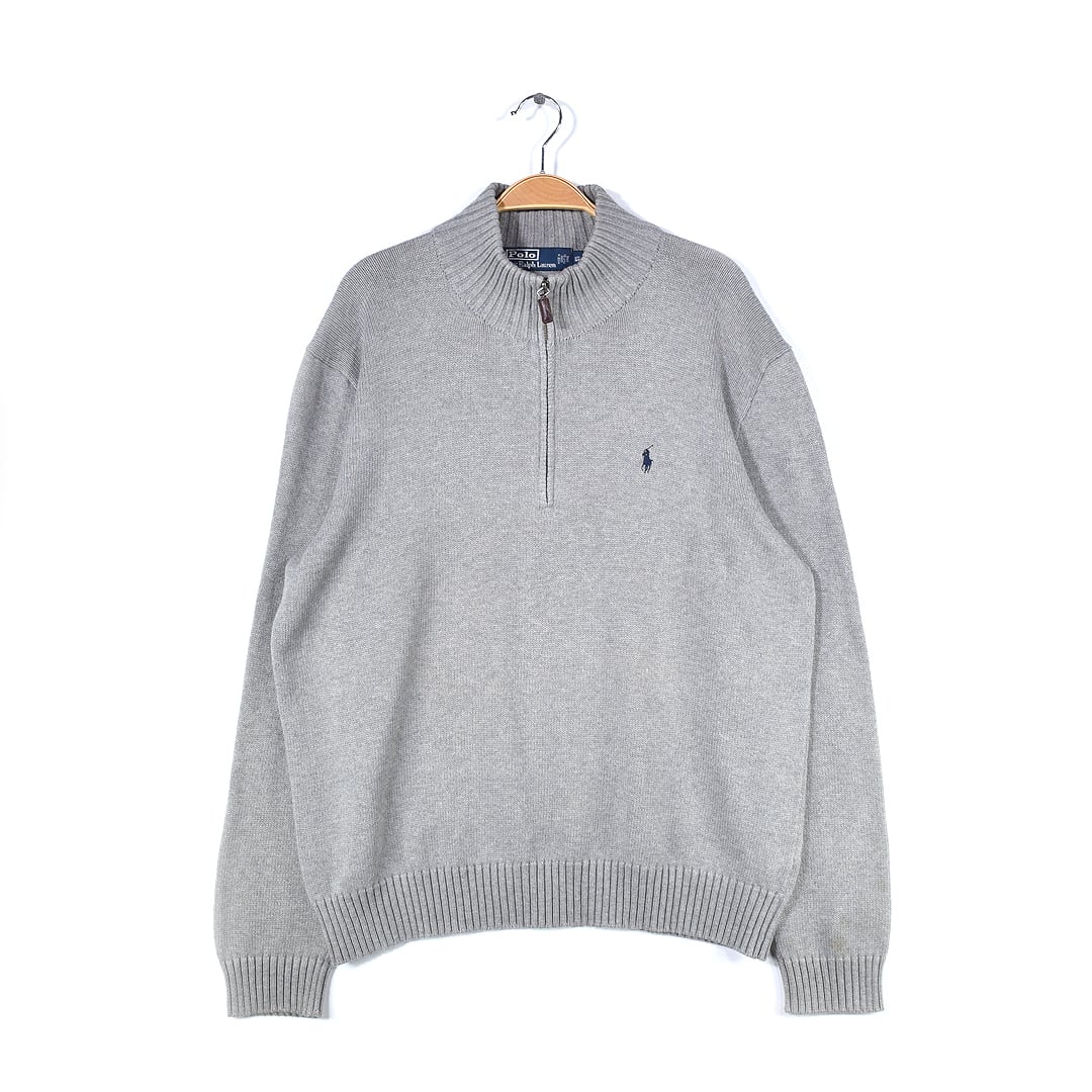 ポロ ラルフローレン ハーフジップ コットンセーター ワンポイントロゴ
