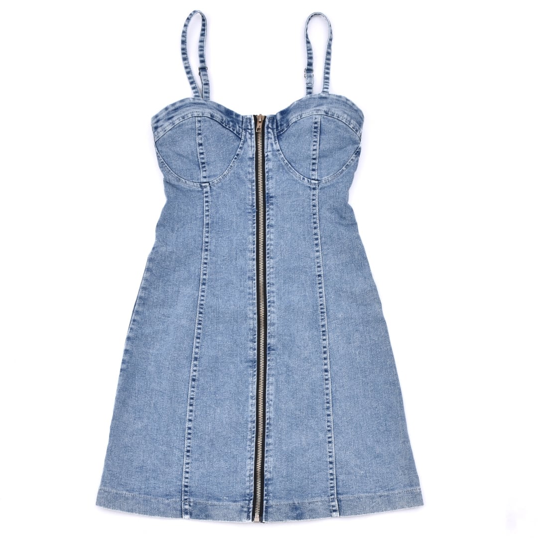 77%OFF】ZIPデニムキャミワンピ | VOLCAN&APHRODITE