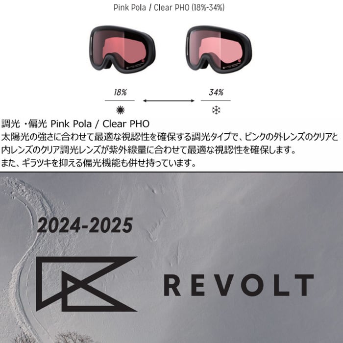 24-25 REVOLT リボルト ゴーグル SUPER LIGHT FRAME Welle / Black