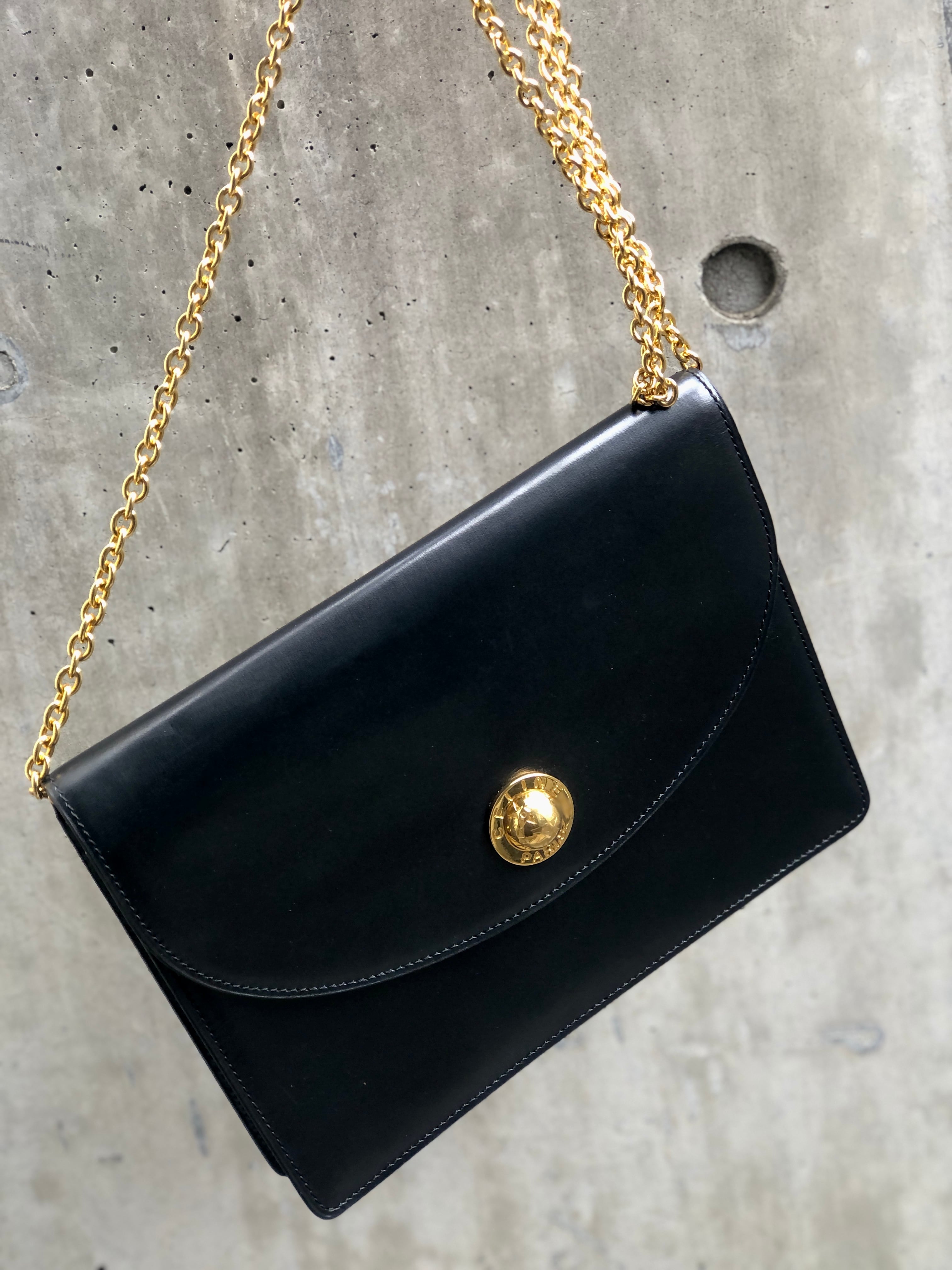 CELINE セリーヌ スターボール レザー チェーン ミニバッグ ショルダー