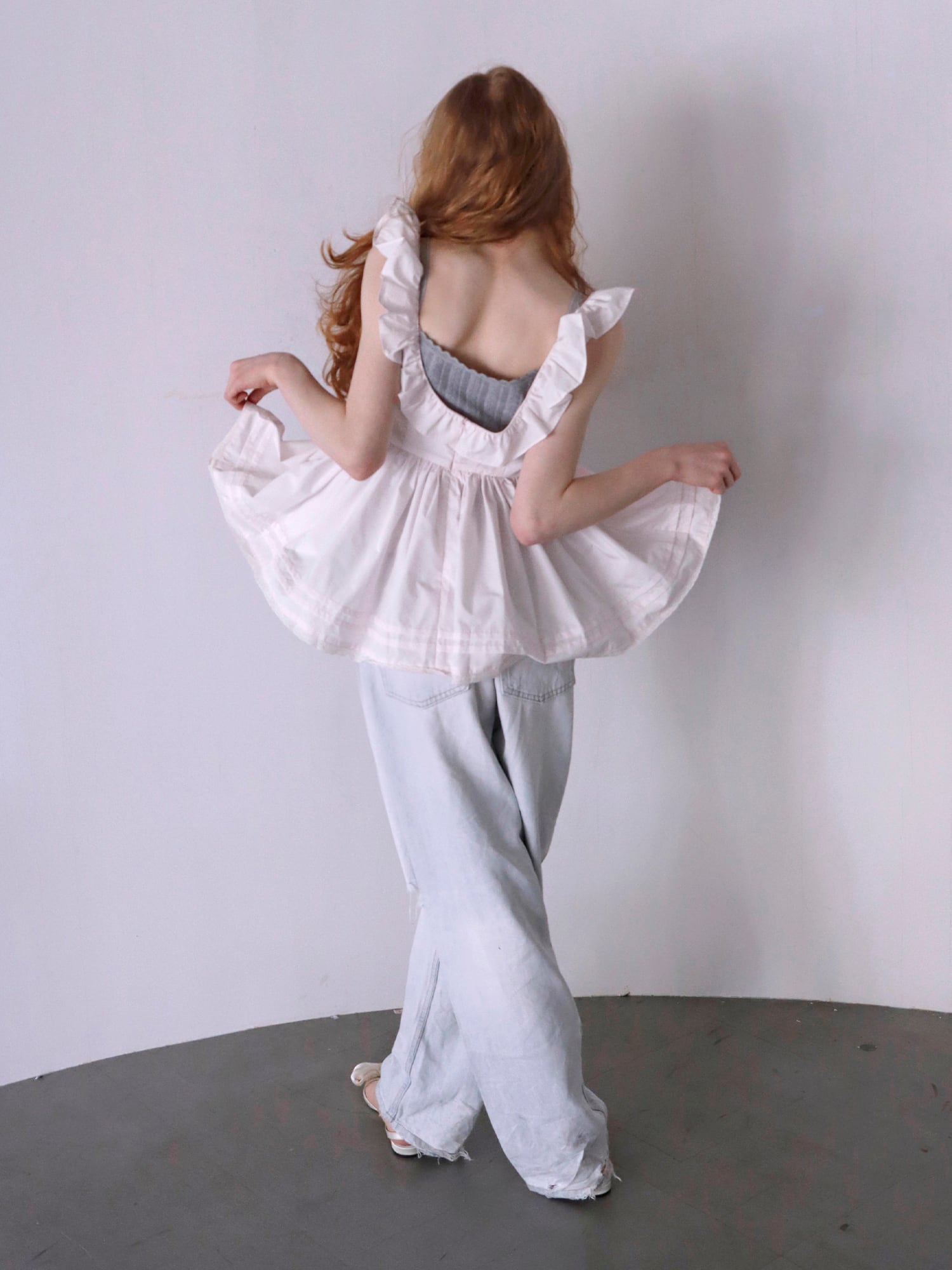 PETIT APLON TOP -WHITE- | mieya mieya