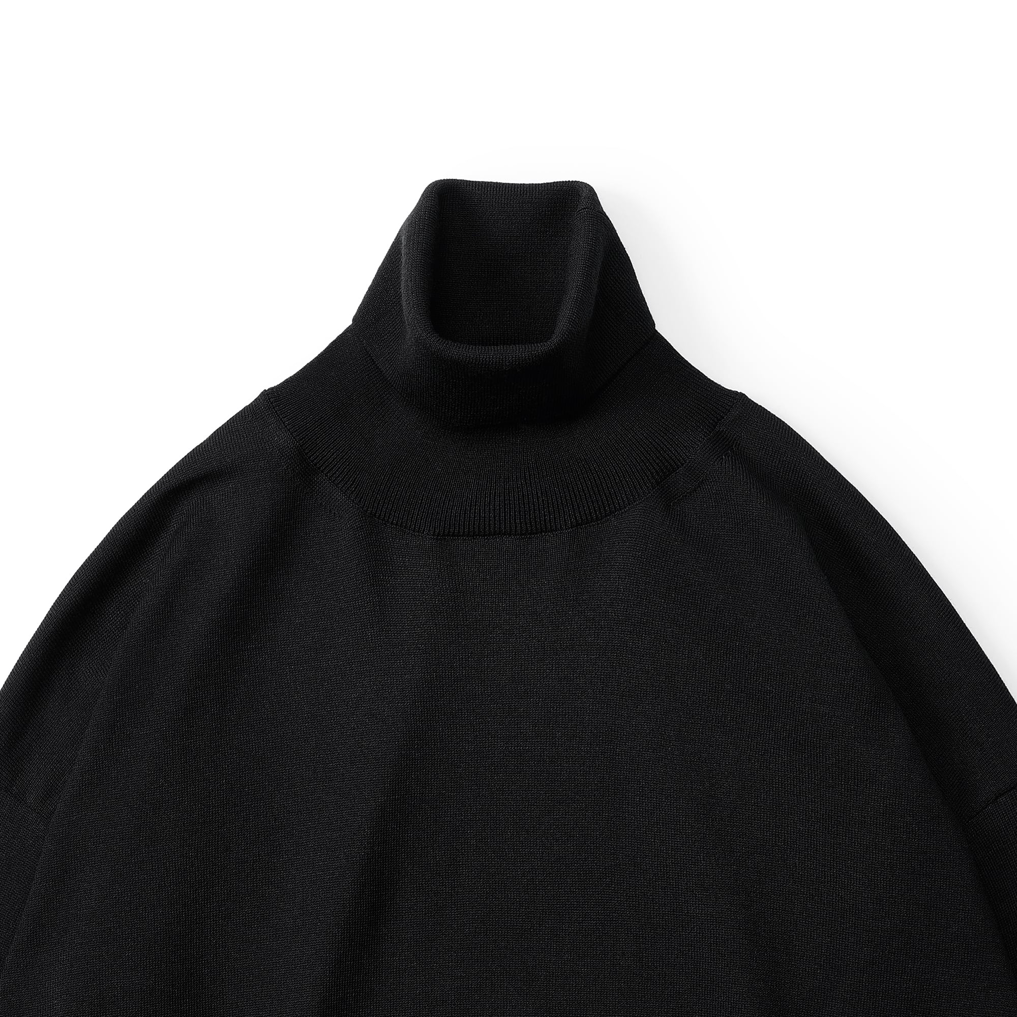 everyone high gauge turtle knit sweater (BLACK) | everyone