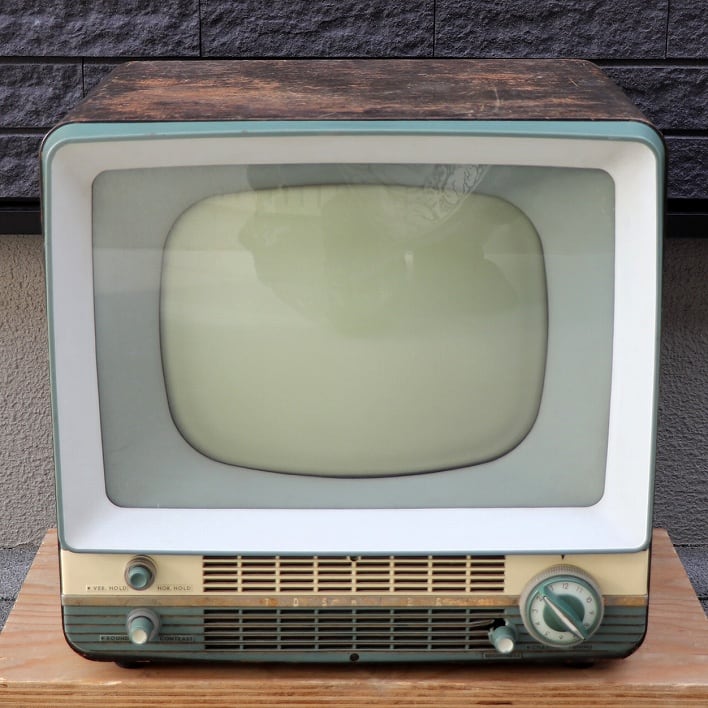 昭和レトロ・東芝・TOSHIBA・モノクロテレビ・CRA212・No.200708-225