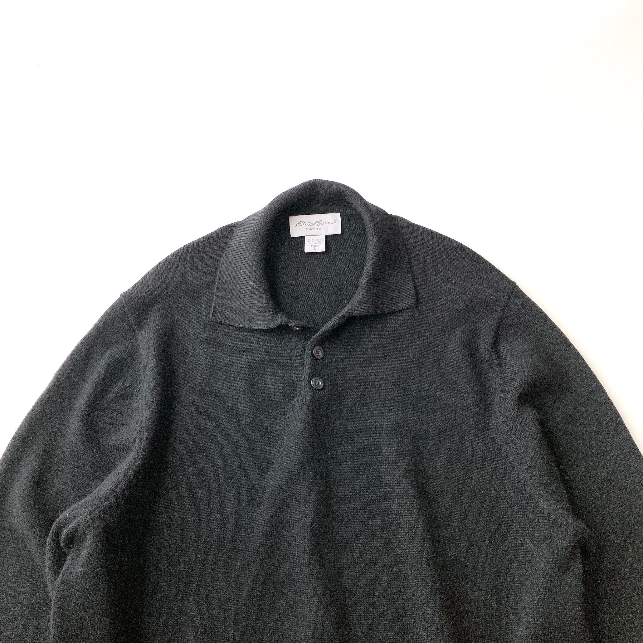 early00's Eddie Bauer wool knit polo 