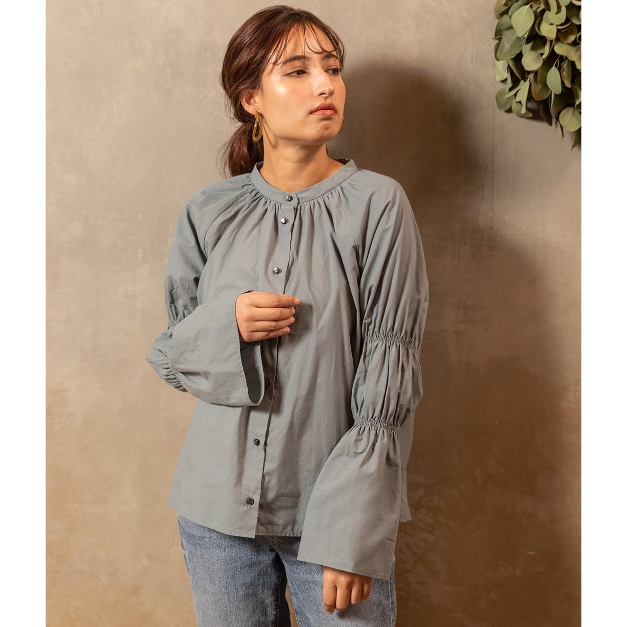 2WAY ブラウジングスリーブシャツ | MUSUBI