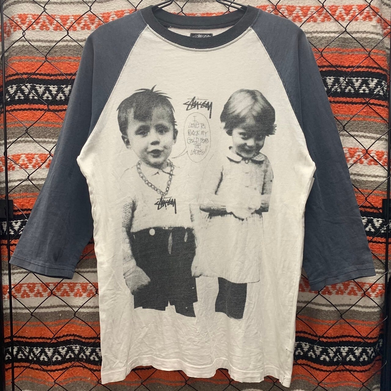 old Stussy 90s〜00s 前vスウェット サーマル ラグラン old Stussy 90s