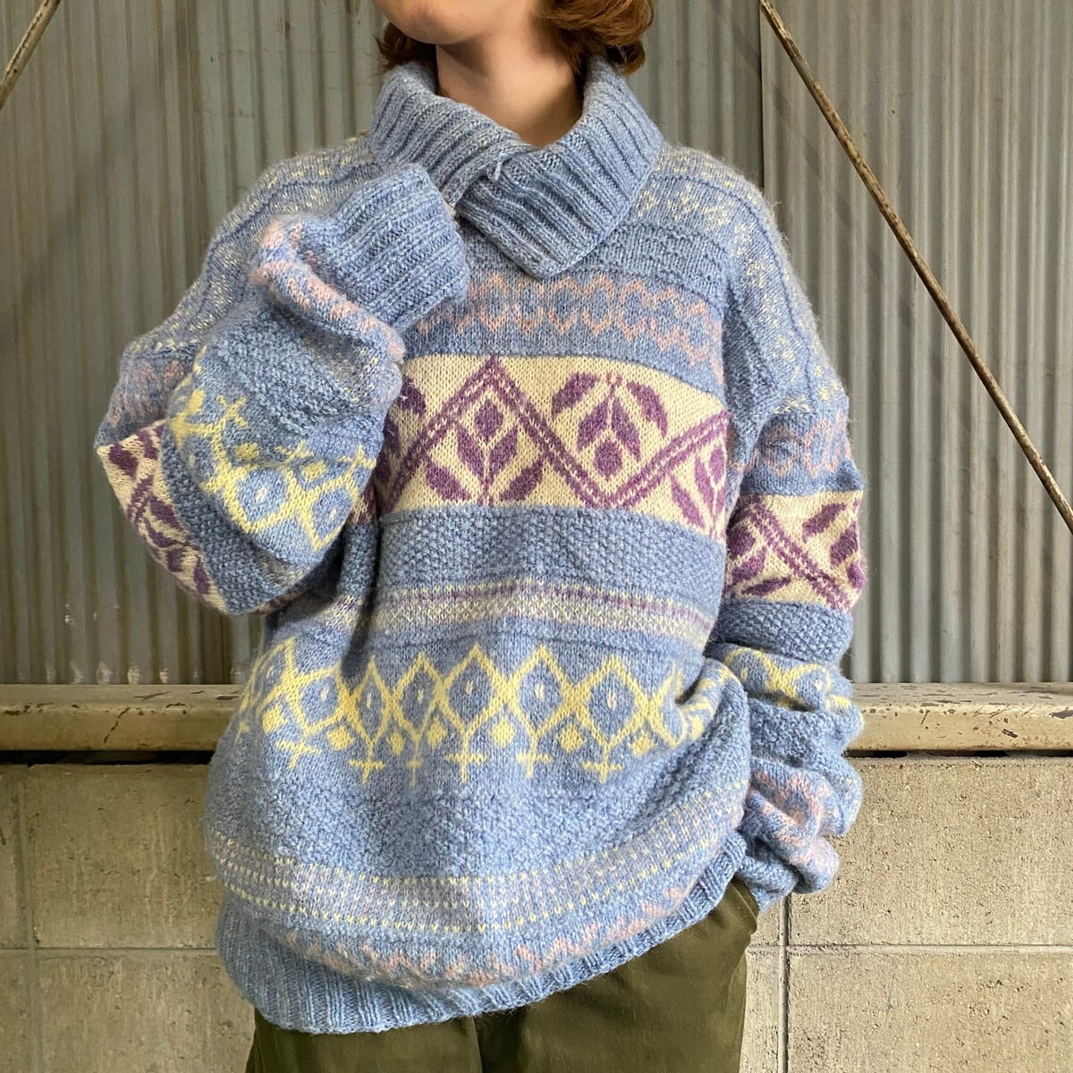 L.L.Bean エルエルビーン ショールカラー ウールニットセーター メンズ