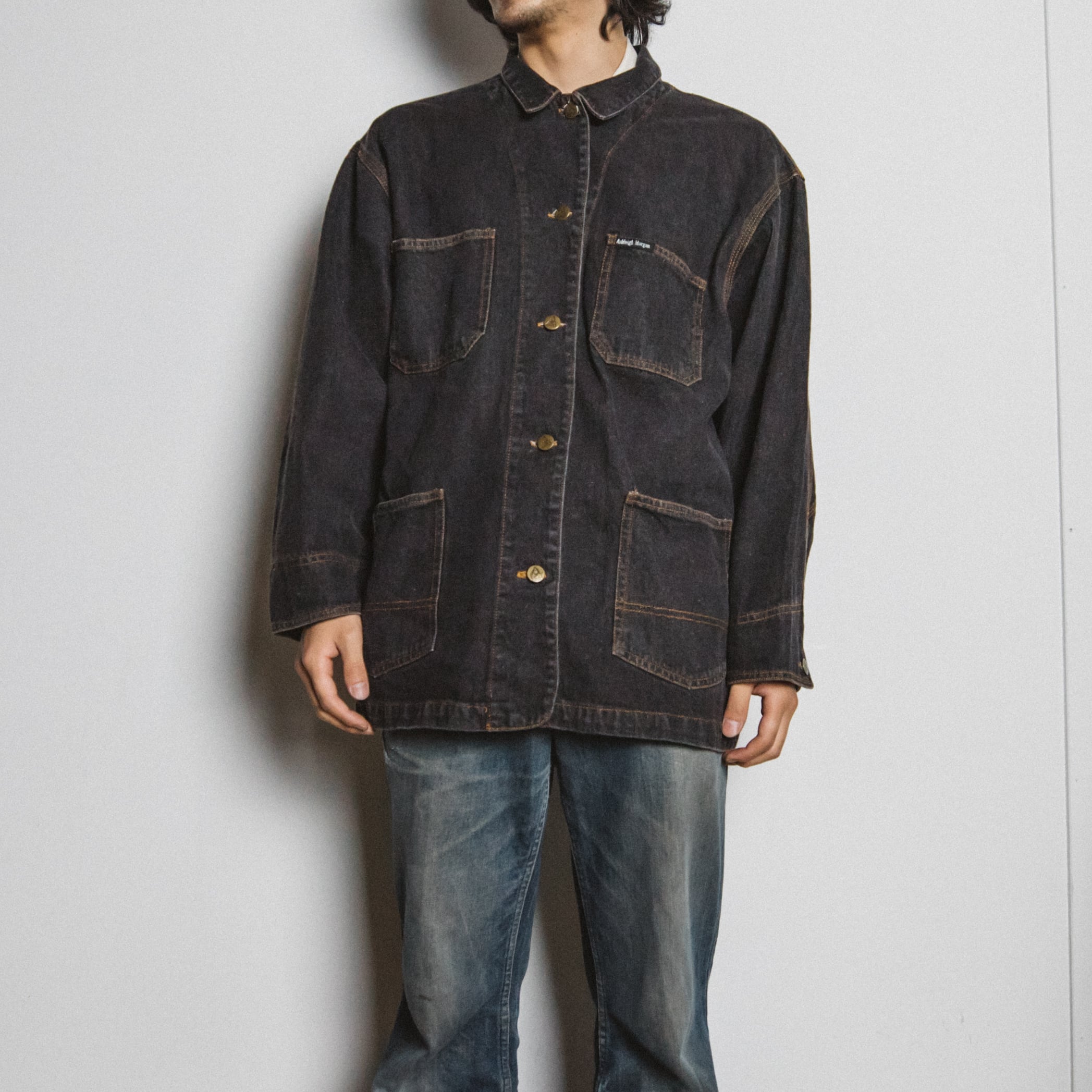 ブラックデニム カバーオールジャケット【1113T11】 | 【公式】Thrift