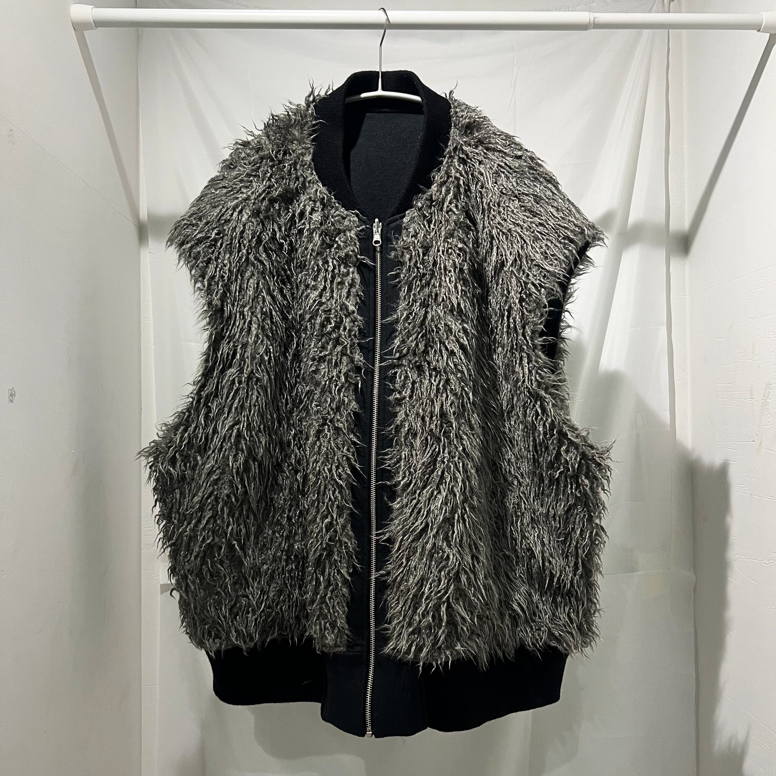 URU ウル 22AW ZIP UP BEST リバーシブル ボアベスト グレー系 size-S