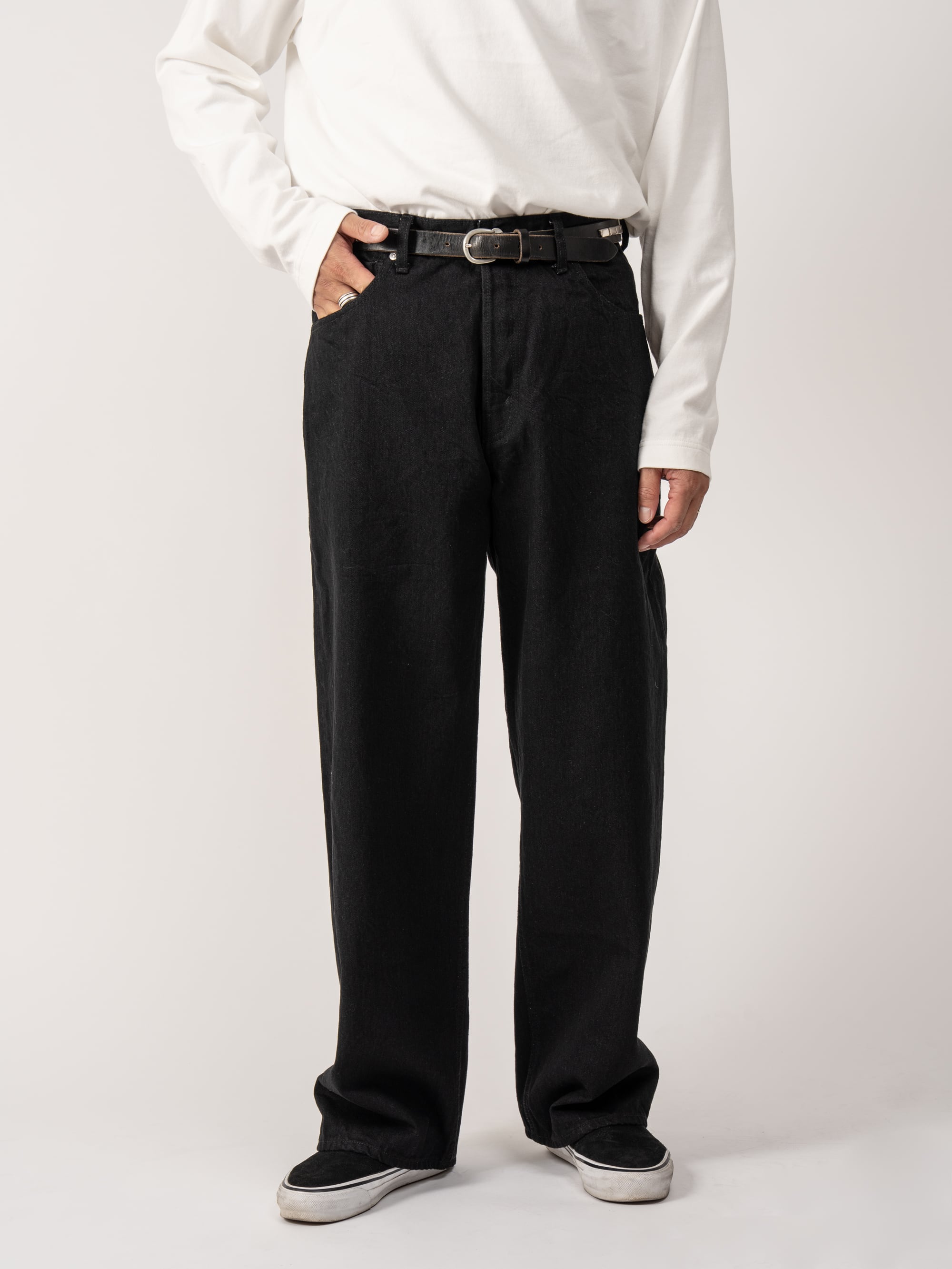 Japan Black Baggy Denim Pants (black) | OVY