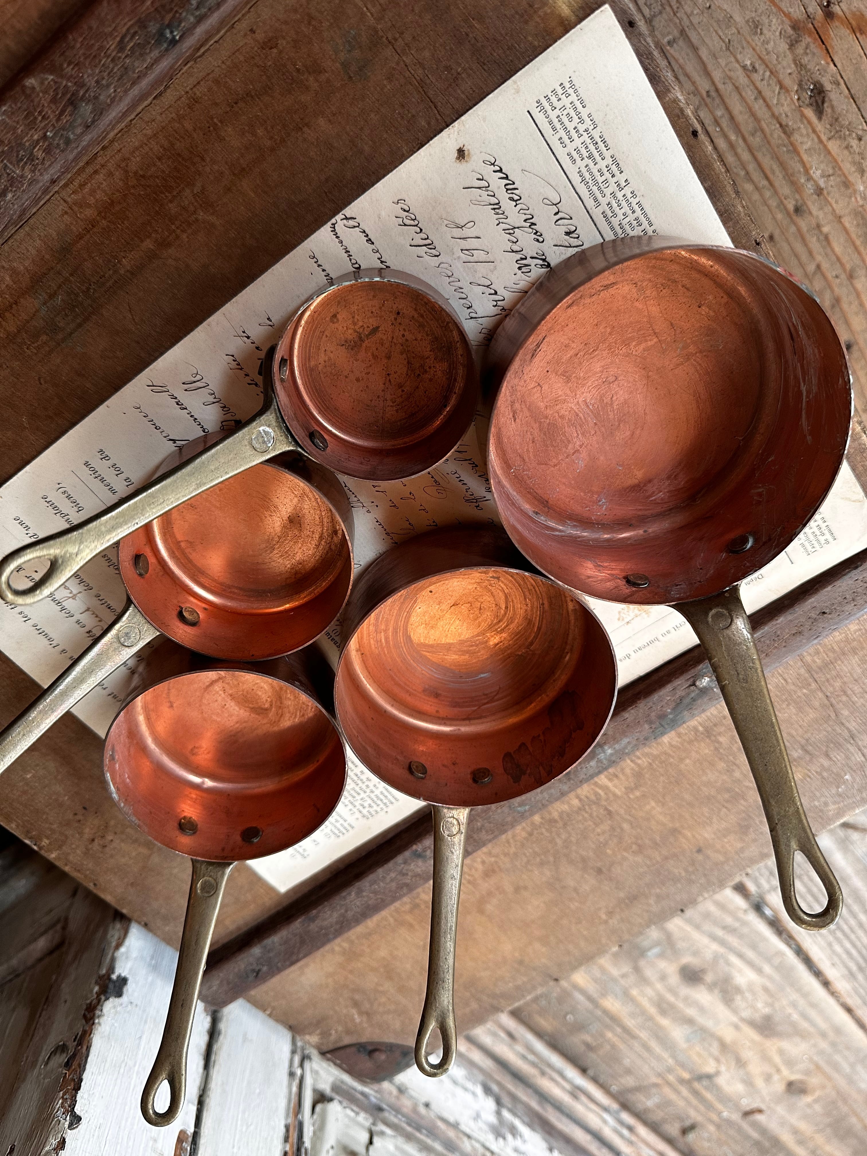 コッパーパン 銅鍋5点セット | Brocante de La Cocotte （フランス