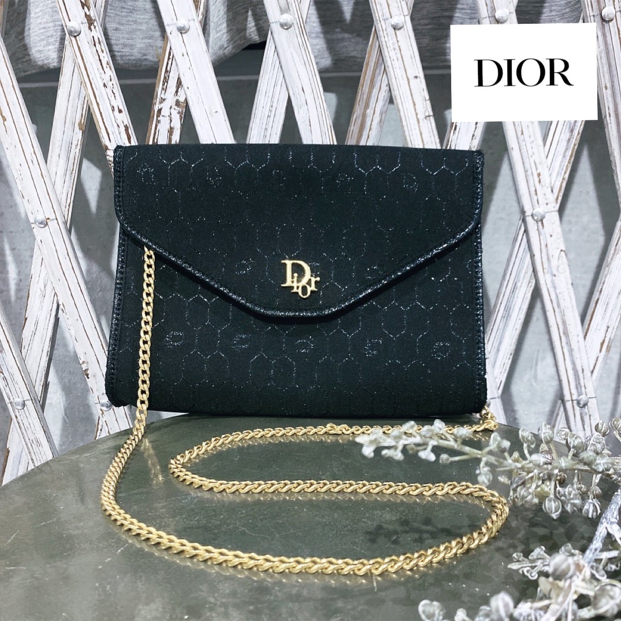 ディオール ヴィンテージ ショルダーバッグ チェーン ブラック MBZ294 Christian Dior > ディオールフランス製ロゴヴィンテージチェーン