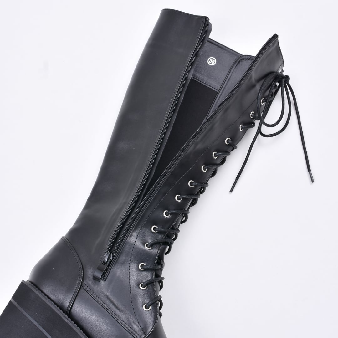 レースアップ厚底ロングブーツ | VOLCAN&APHRODITE
