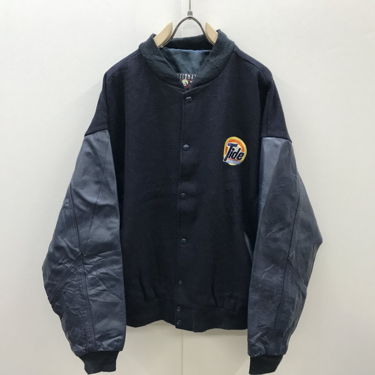 OSTERMAN オスターマン 90年代 USA製 袖革スタジャン TIDE RACING TEAM