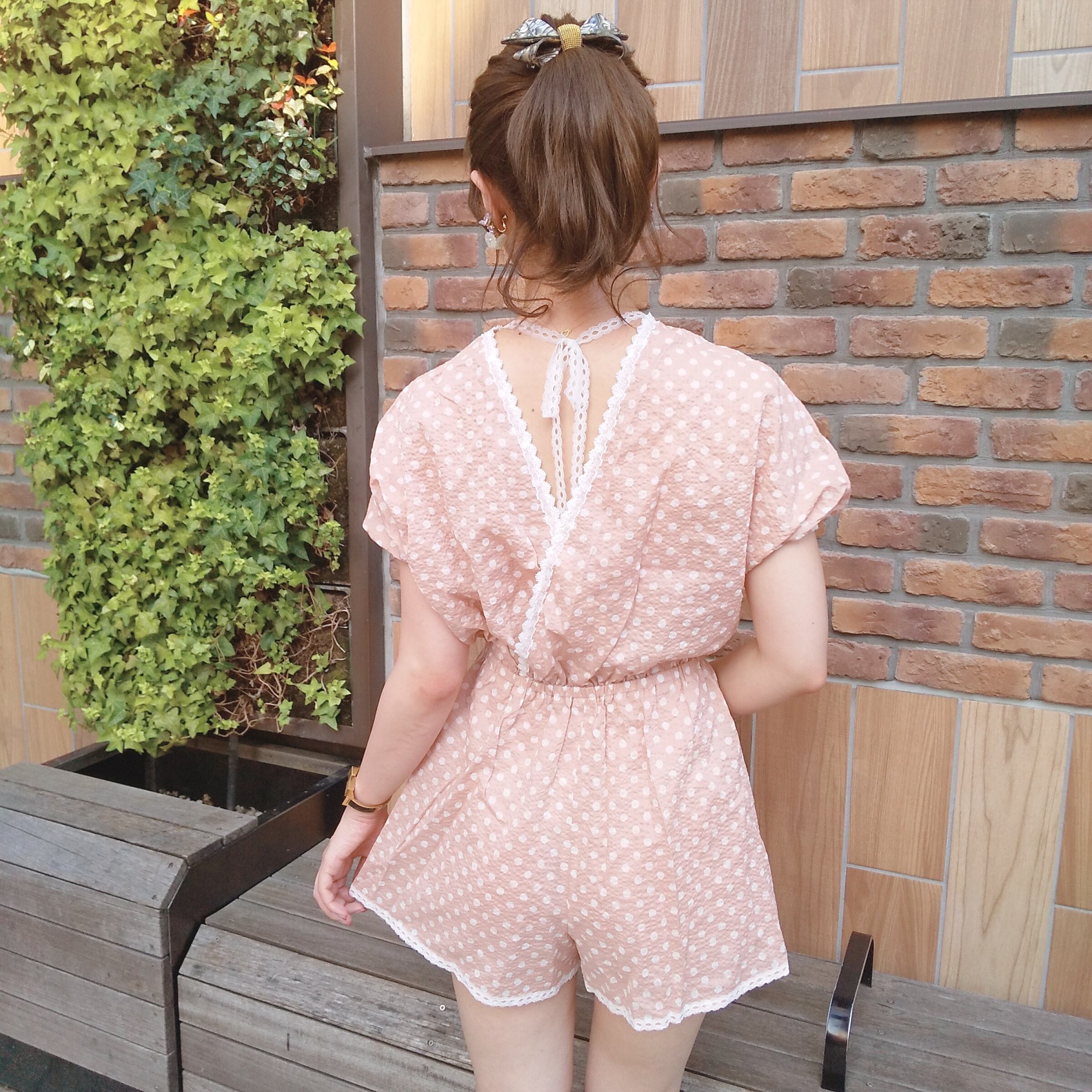 即発送】Polka dot salopette -ポルカドットサロペット- | Lily