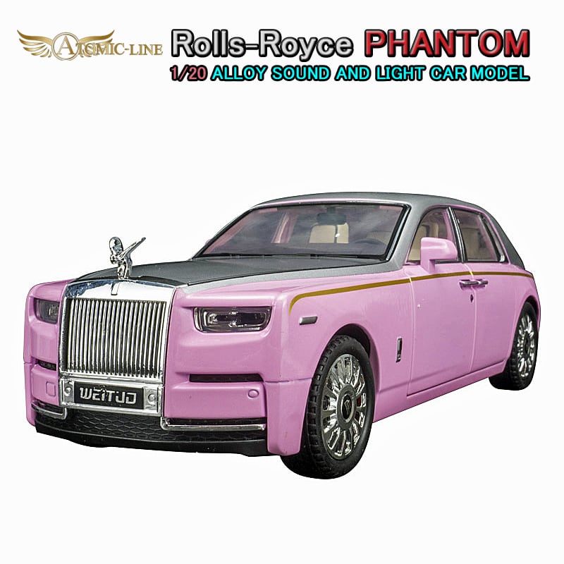 ロールスロイス ファントム 1/20 ミニカー 全4色 ライト点灯 エンジン