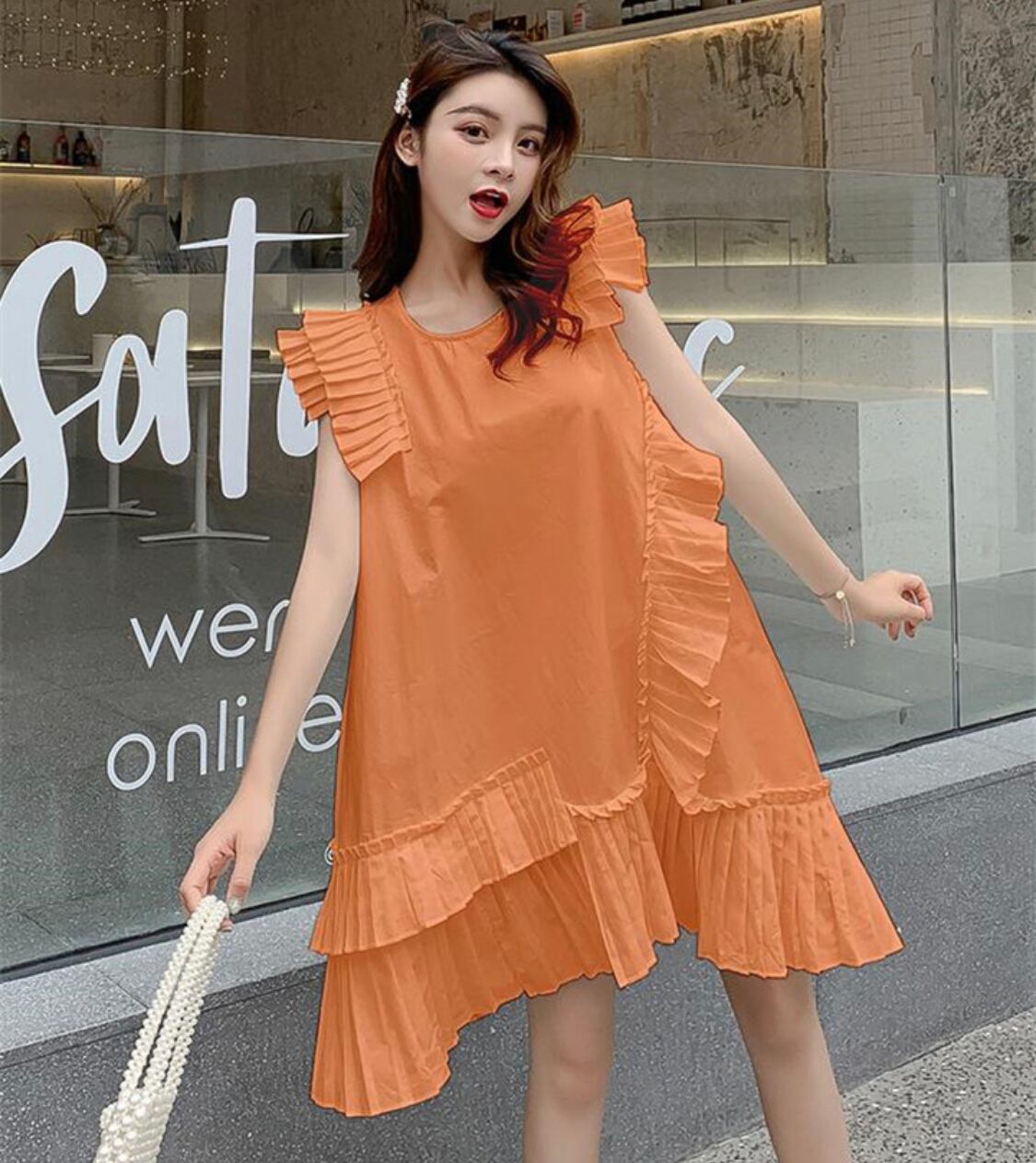 ノースリーブ フリルワンピース | étoile(エトワール)