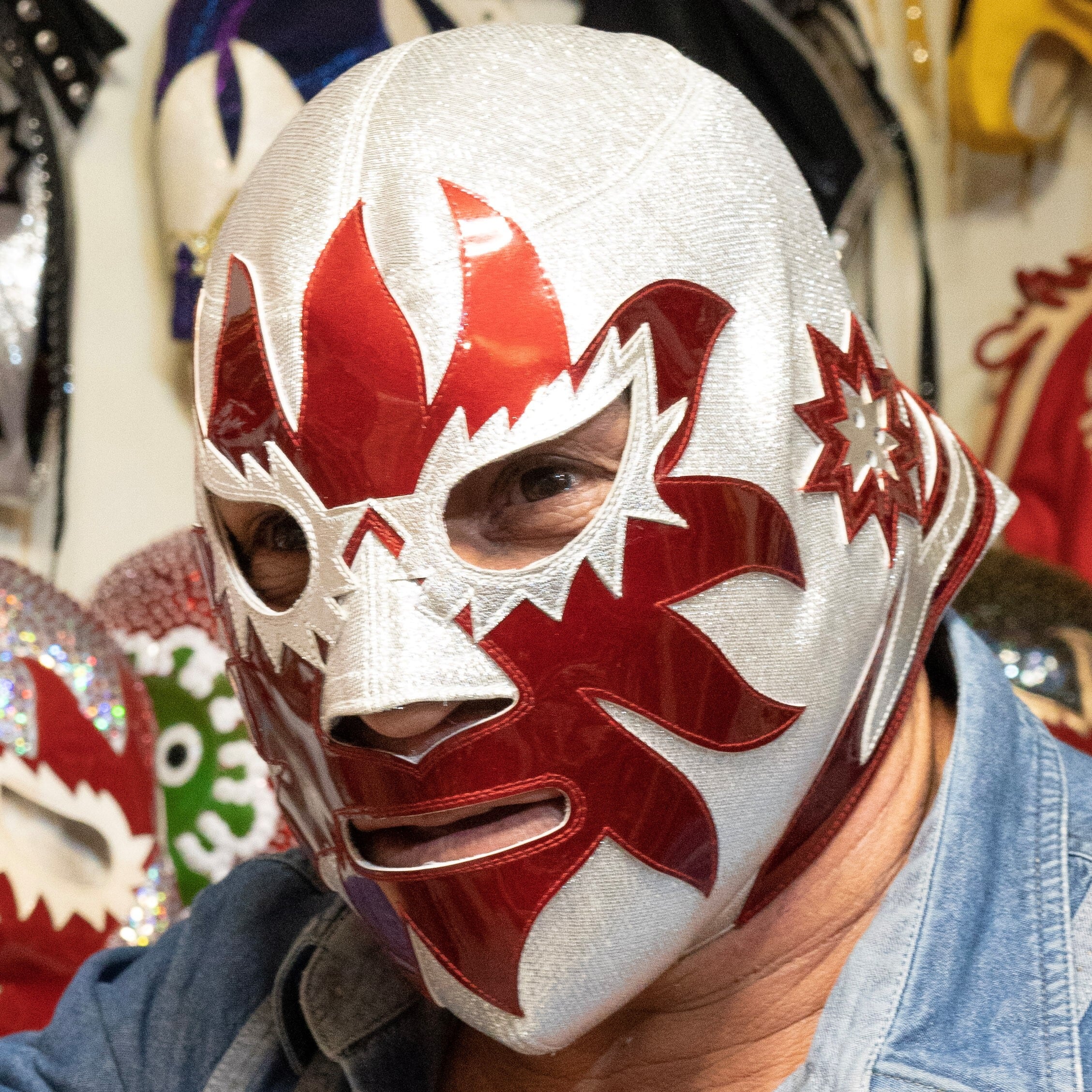 ソラール／プロレスマスク／試合用マスク／オフィシャル品／本人着用