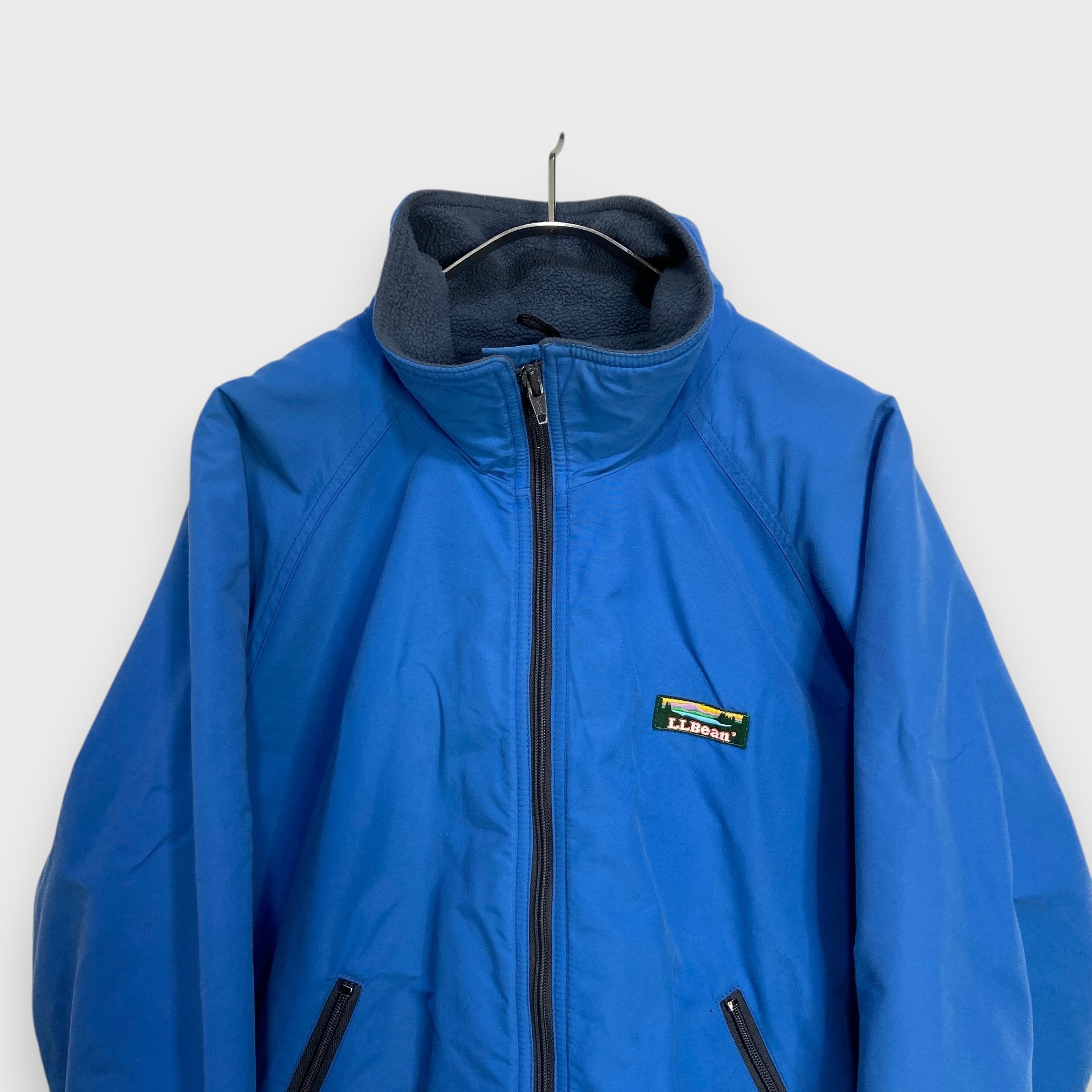 80s USA製 エルエルビーン ウォームアップジャケット 山タグ ブルー M
