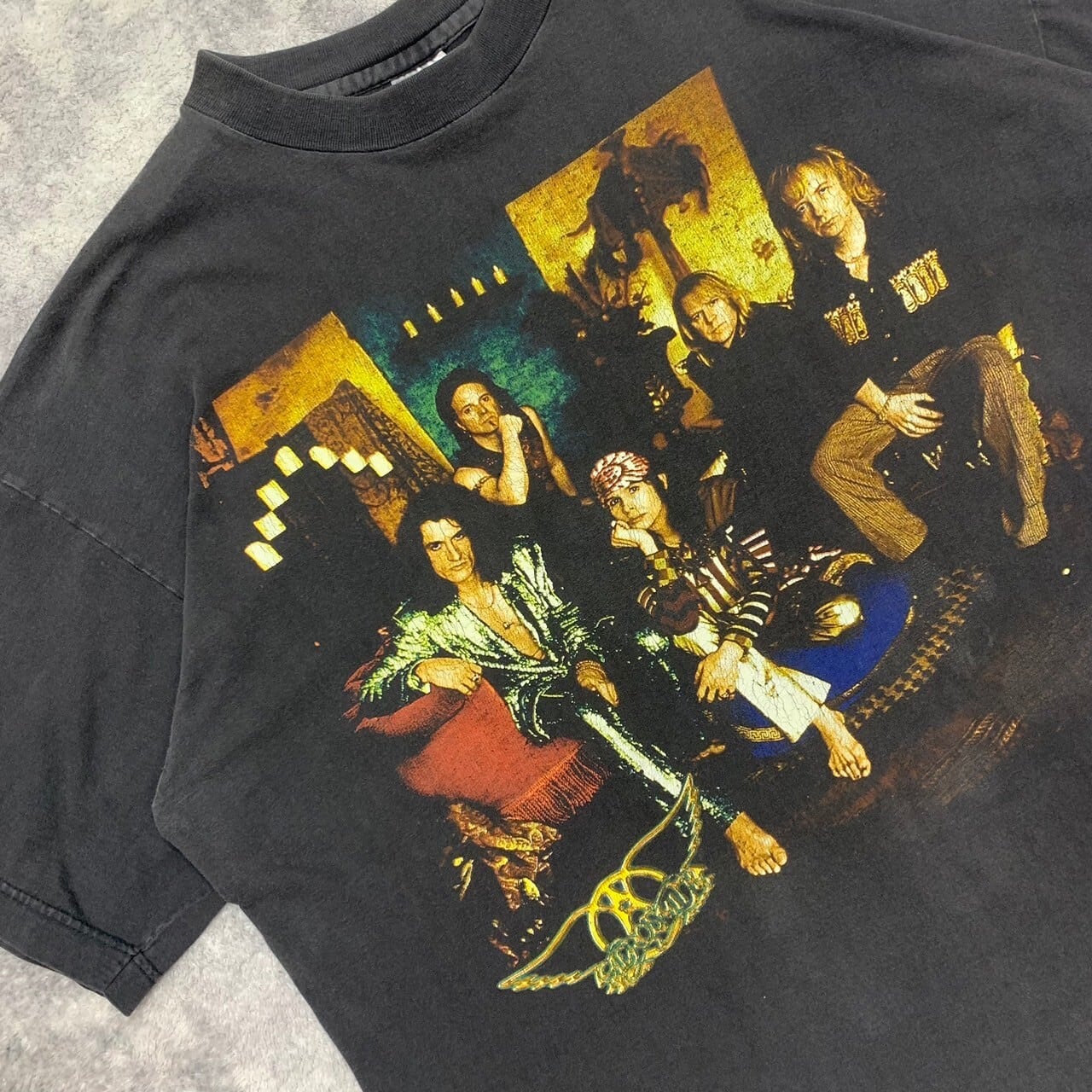 エアロスミス 90~00s ビンテージ サイケ柄 ロンT エアロスミス 90~00s