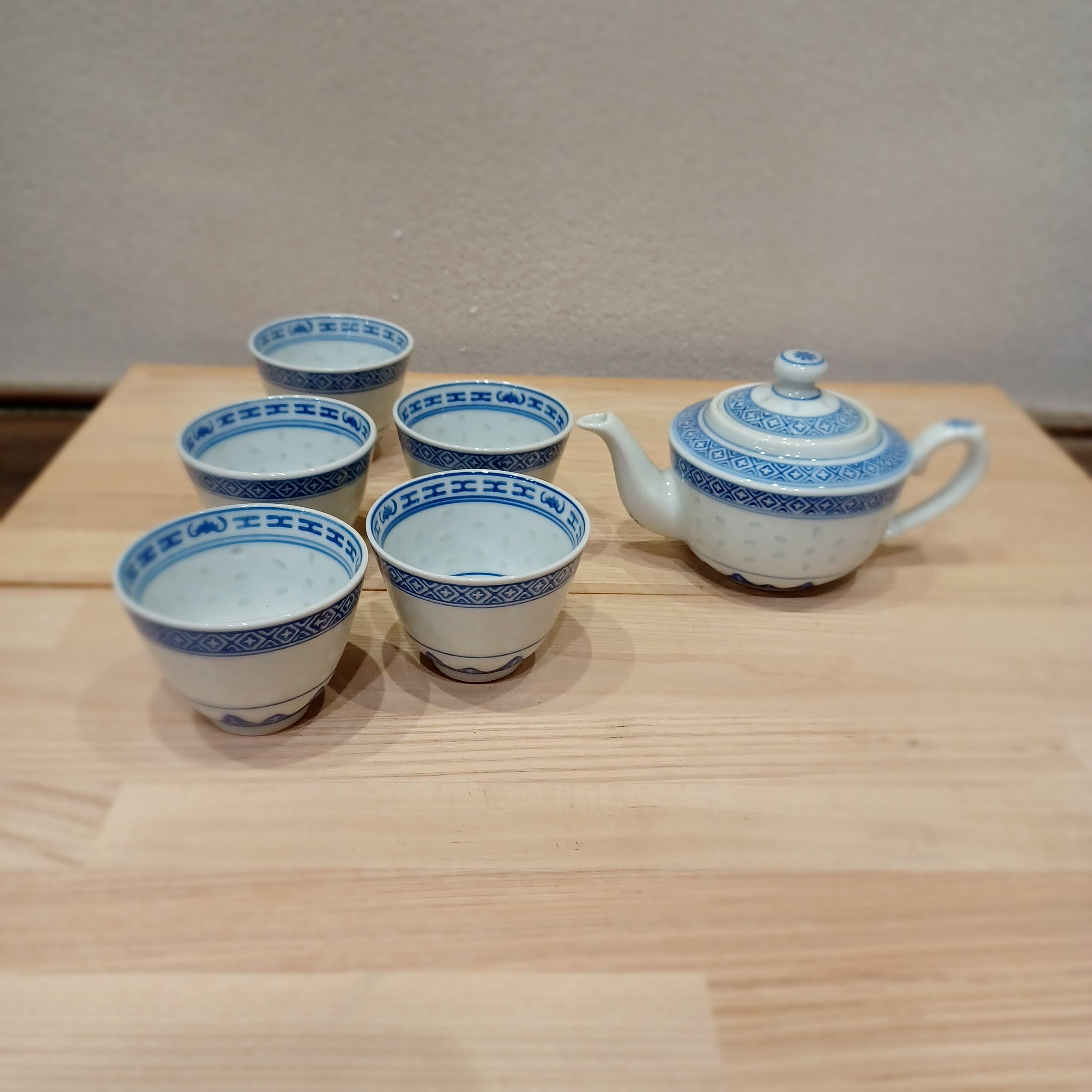 蛍手 南京染付 茶碗 康照年製 2点 蛍茶碗 蛍手 南京染付 茶碗 康照年製