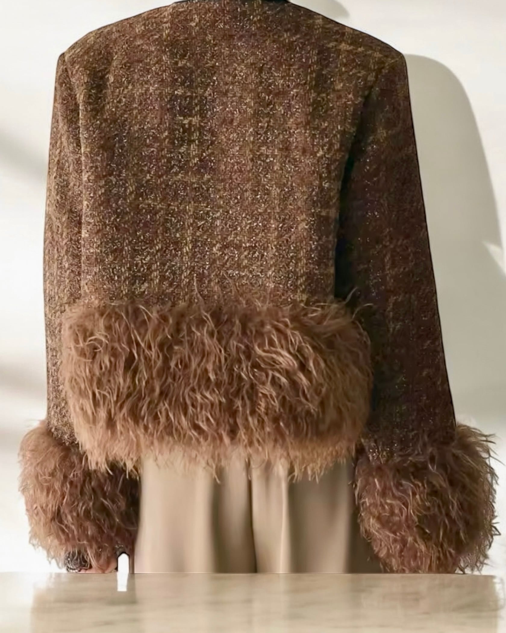 2color/ツイードファージャケット | E l e H a s t