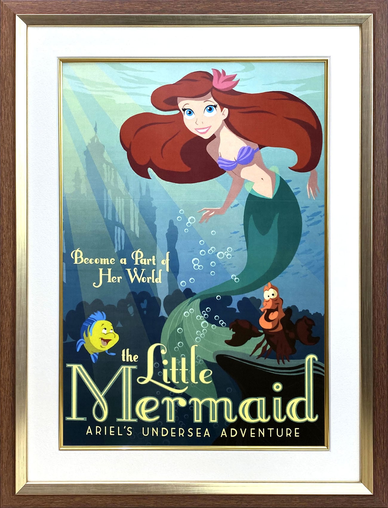 ディズニー リトルマーメイド アリエル 手書き 原画 ファインアート